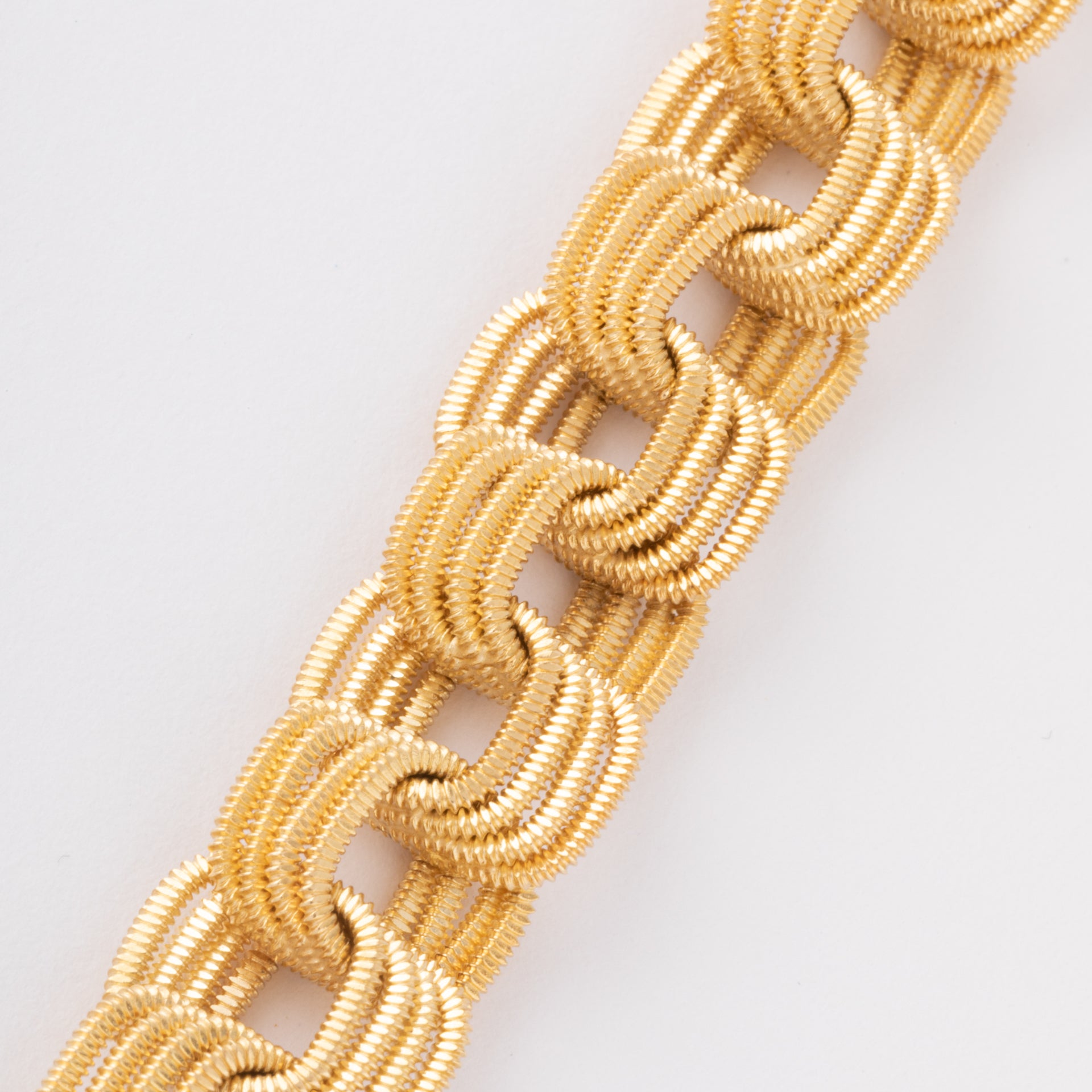 Bracelet vintage maille « Mille Anneaux » en or Amati
