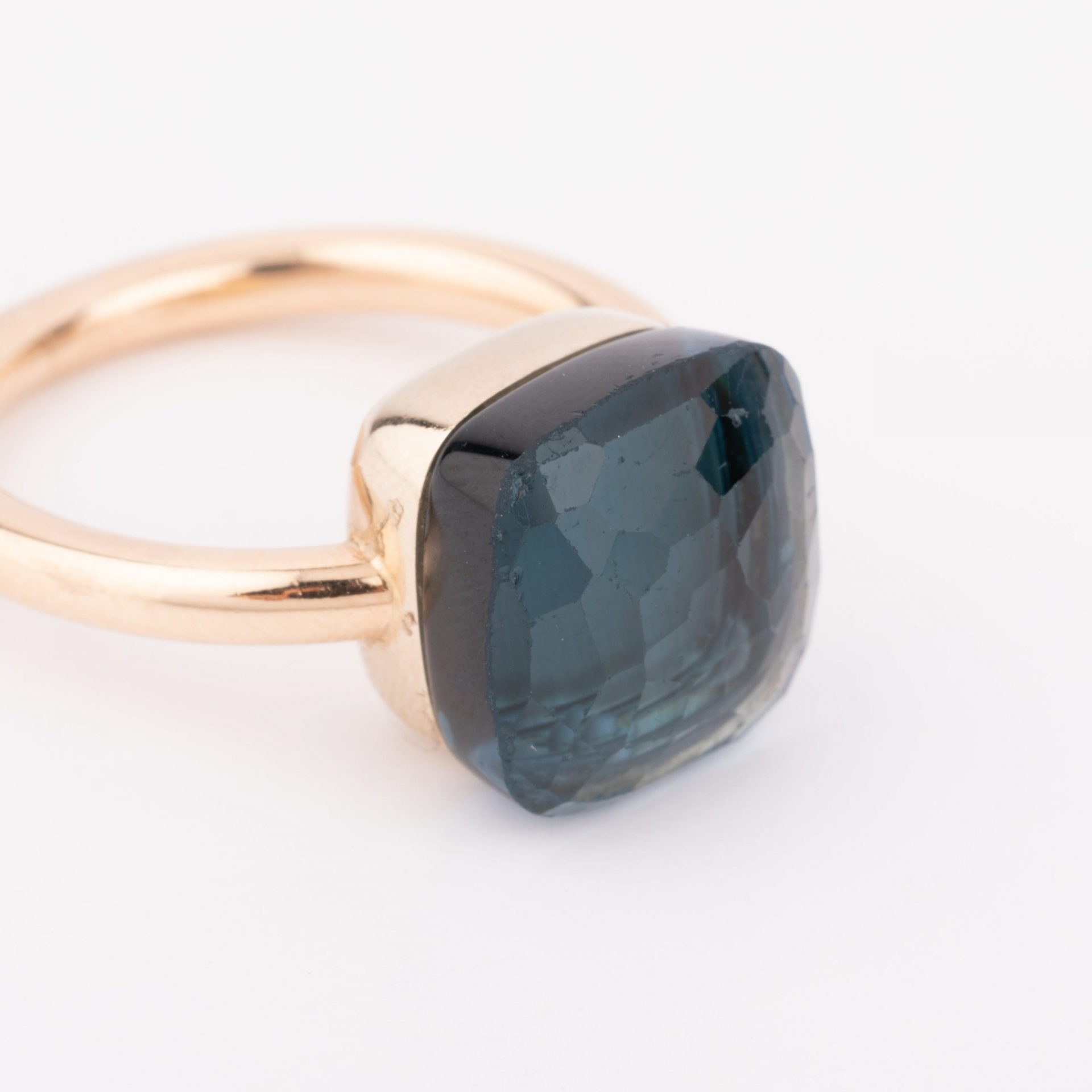Pomellato, nudo XL ring in London blue topaz