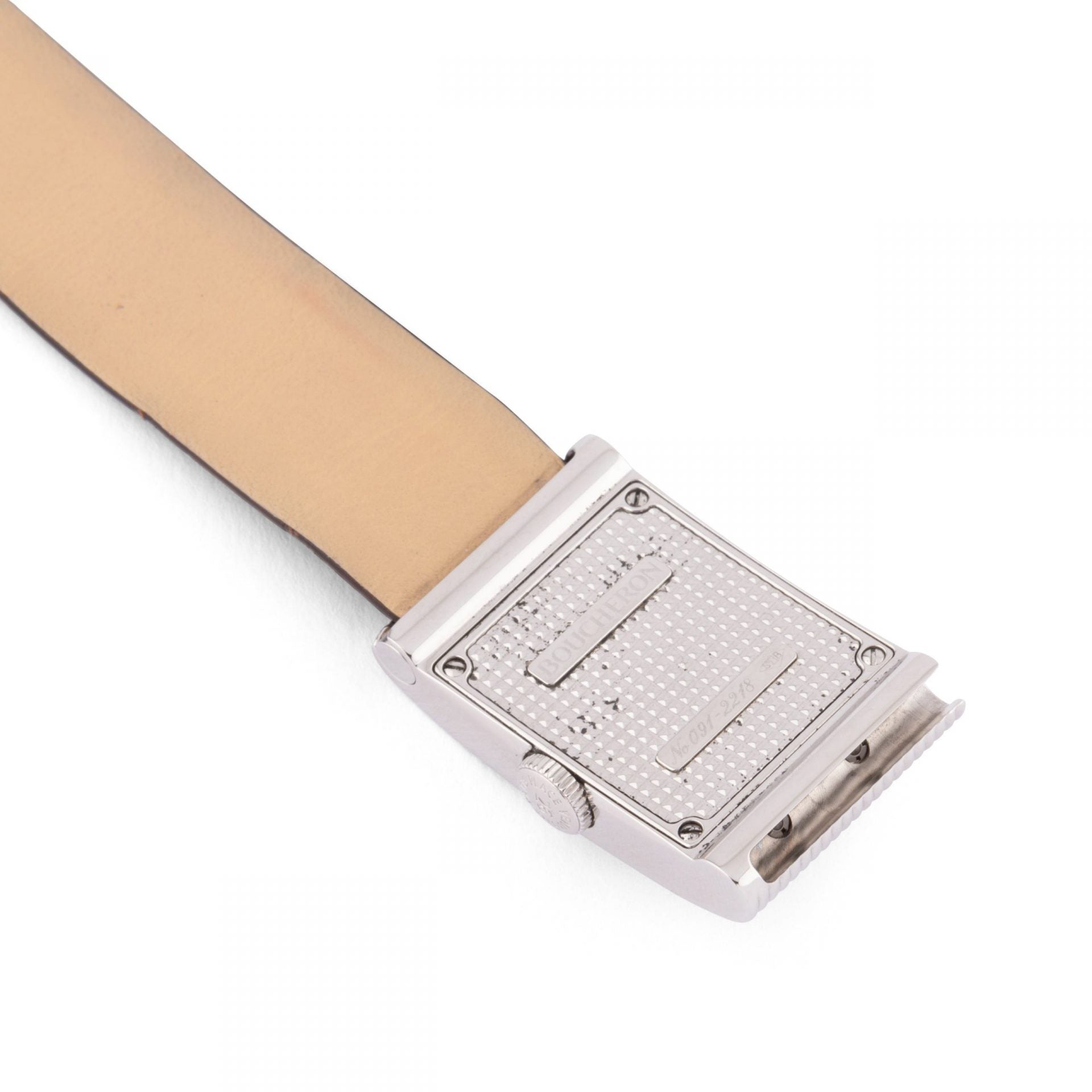 Boucheron rectangular steel watch from the Reflet collection
