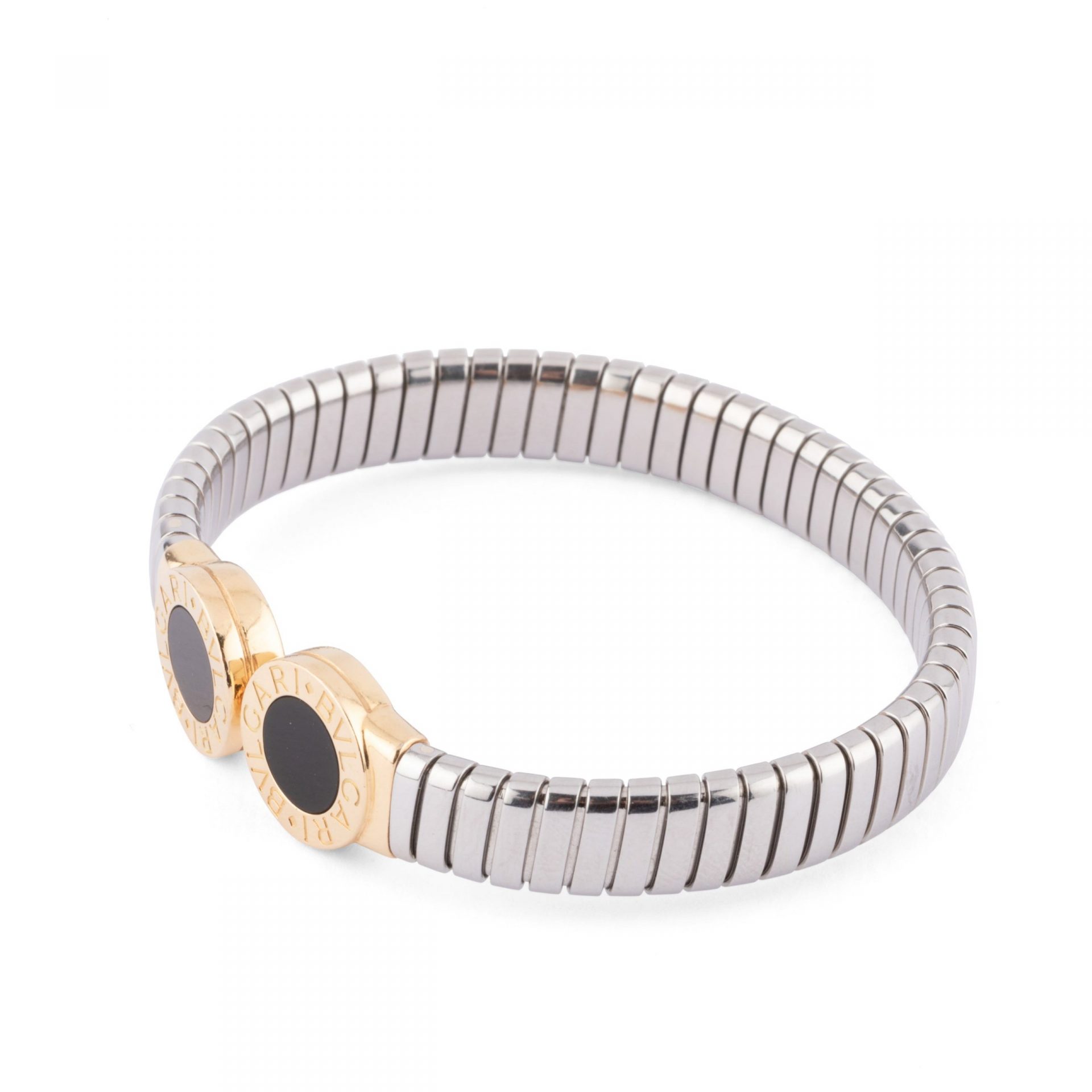 Gold and steel bracelet from Bvlgari