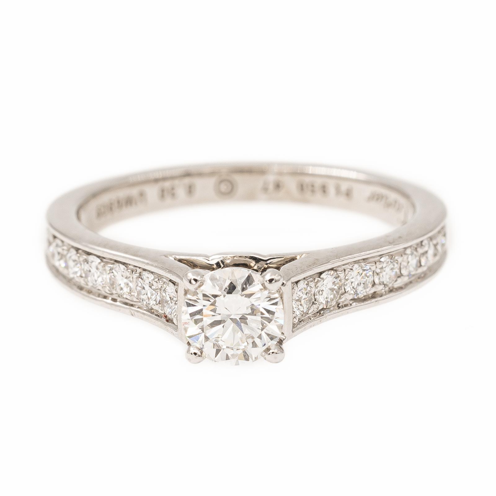 Cartier Solitaire Ring 1895 Platinum Diamond