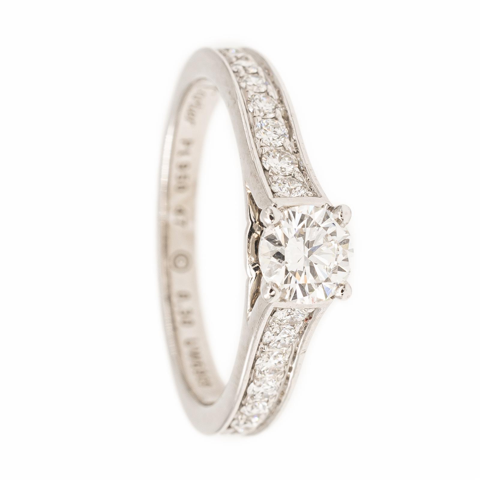 Cartier Solitaire Ring 1895 Platinum Diamond