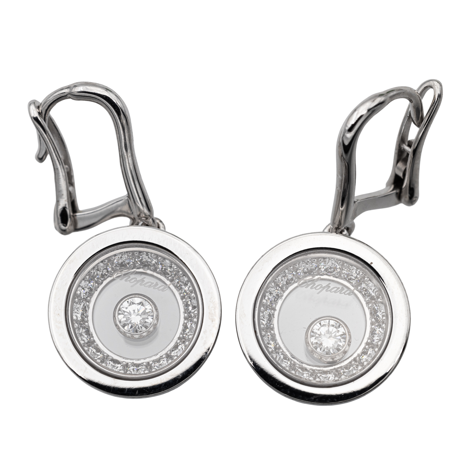 Chopard Happy Diamonds Earrings White Gold Diamond