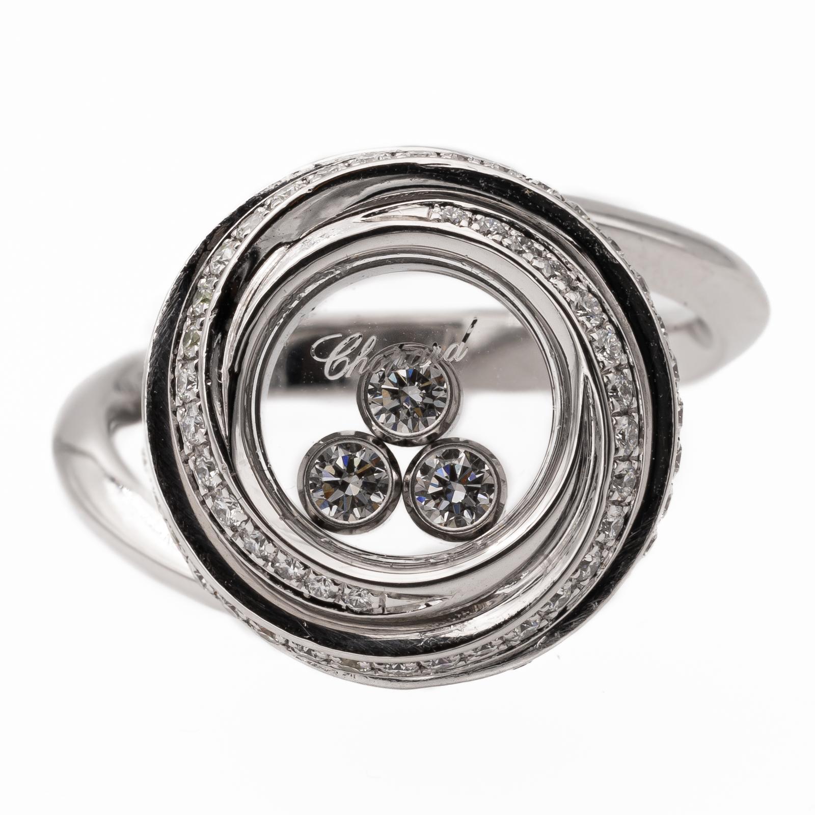 Chopard Bague Happy Diamonds Or blanc Diamant
