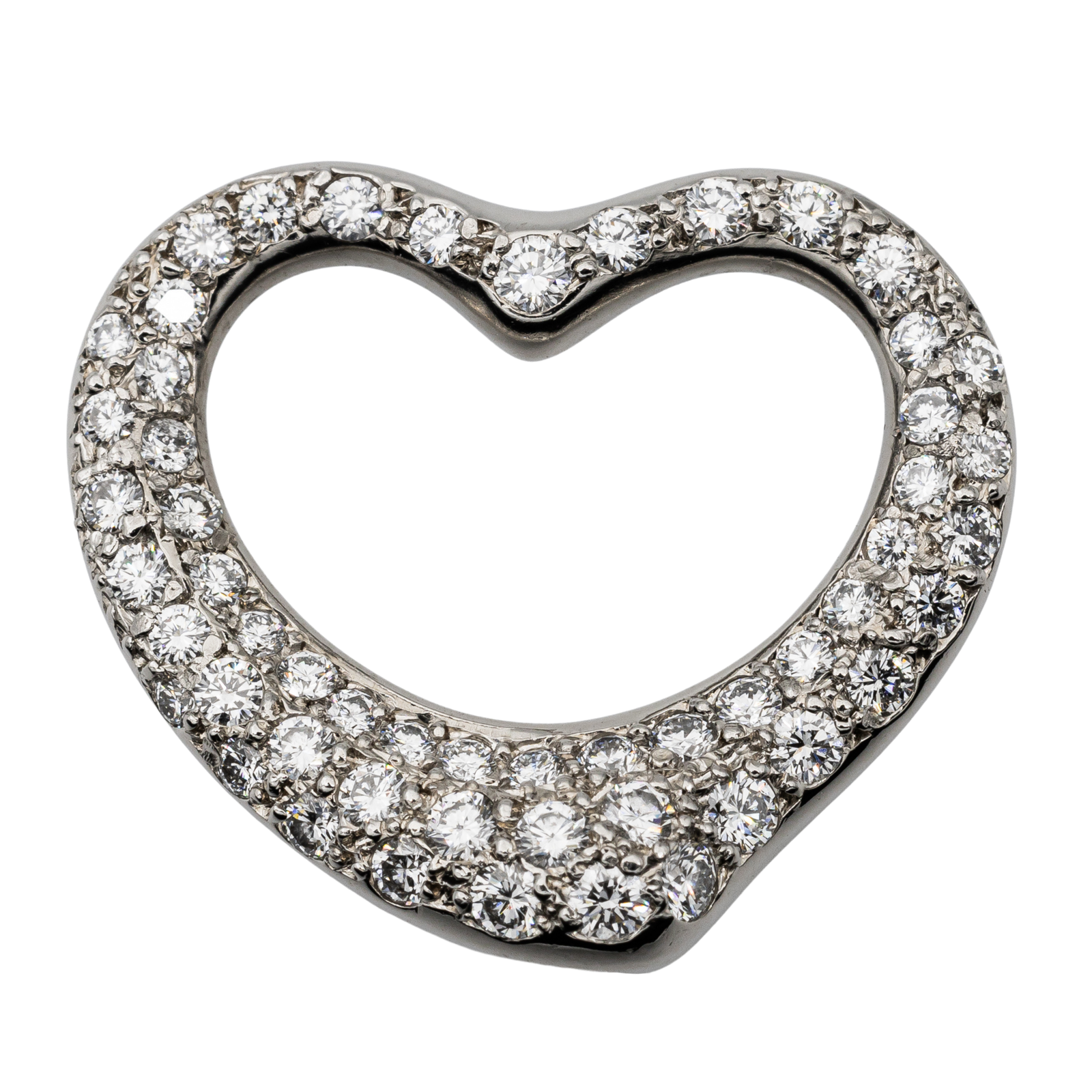 Tiffany & Co Pendentif Open Heart par Elsa Peretti Platine Diamant