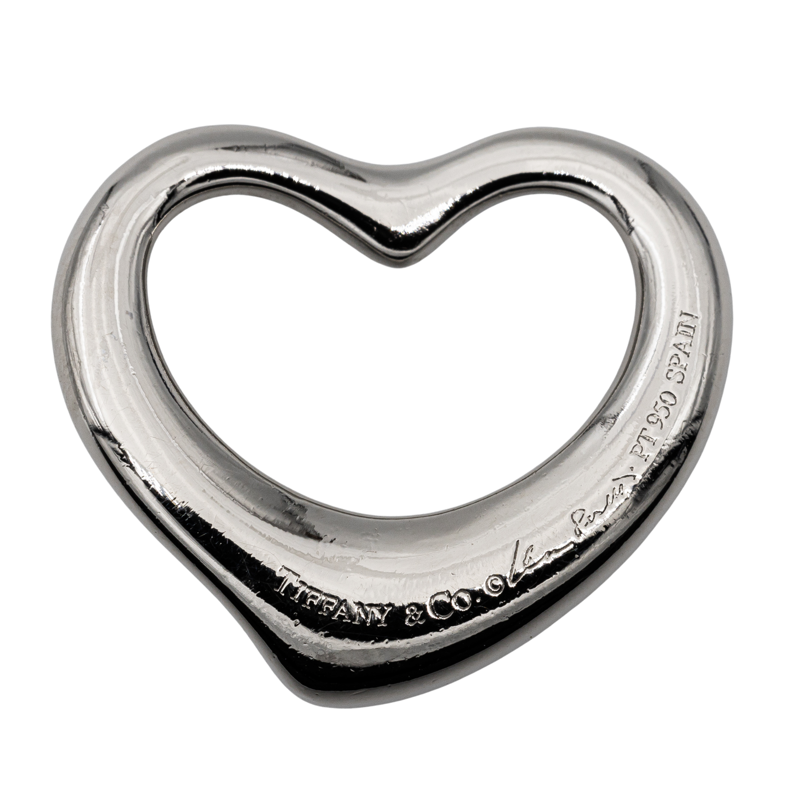 Tiffany & Co Pendentif Open Heart par Elsa Peretti Platine Diamant