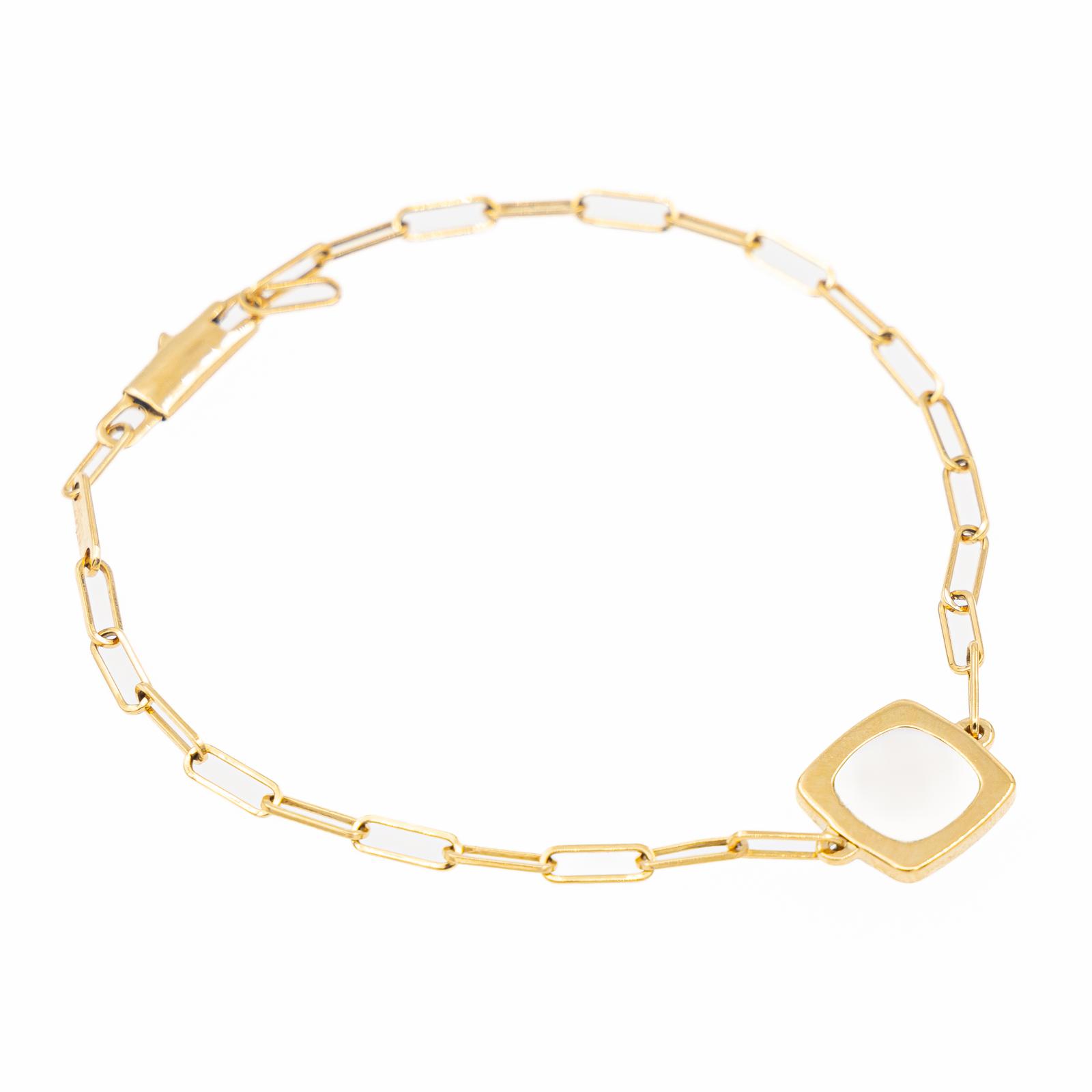 Dinh Van Bracelet Impression Yellow Gold Mother of Pearl