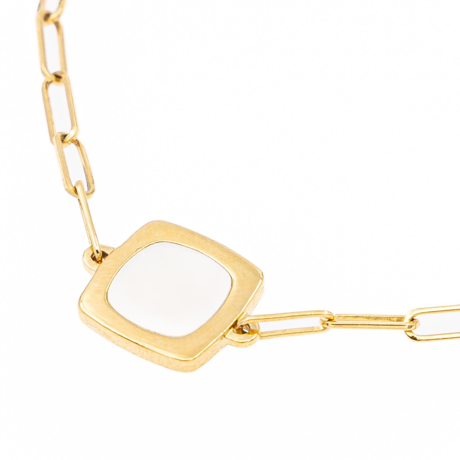 Dinh Van Bracelet Impression Yellow Gold Mother of Pearl