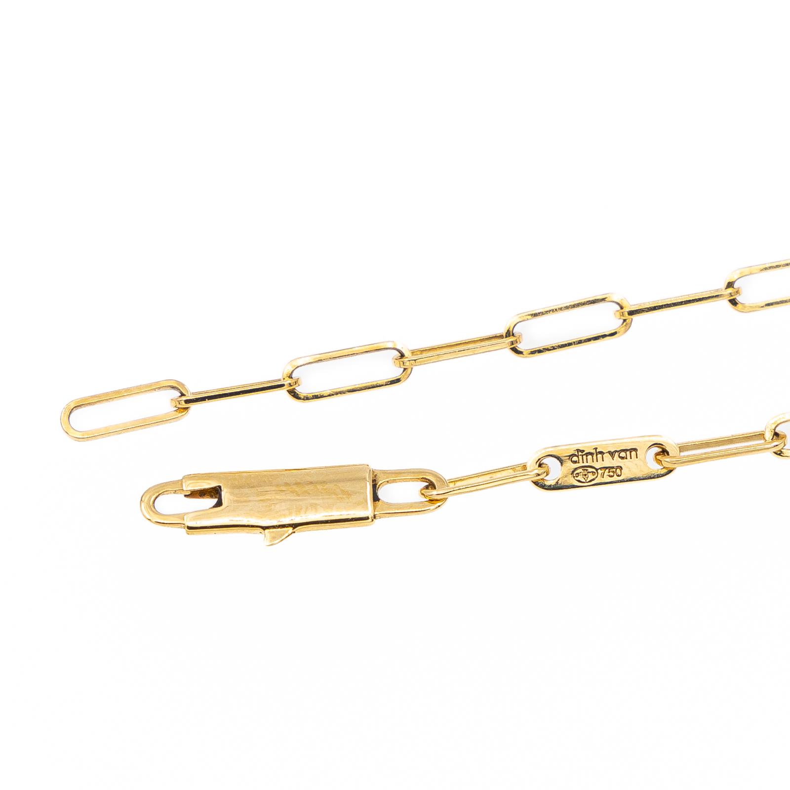 Dinh Van Bracelet Impression Yellow Gold Mother of Pearl