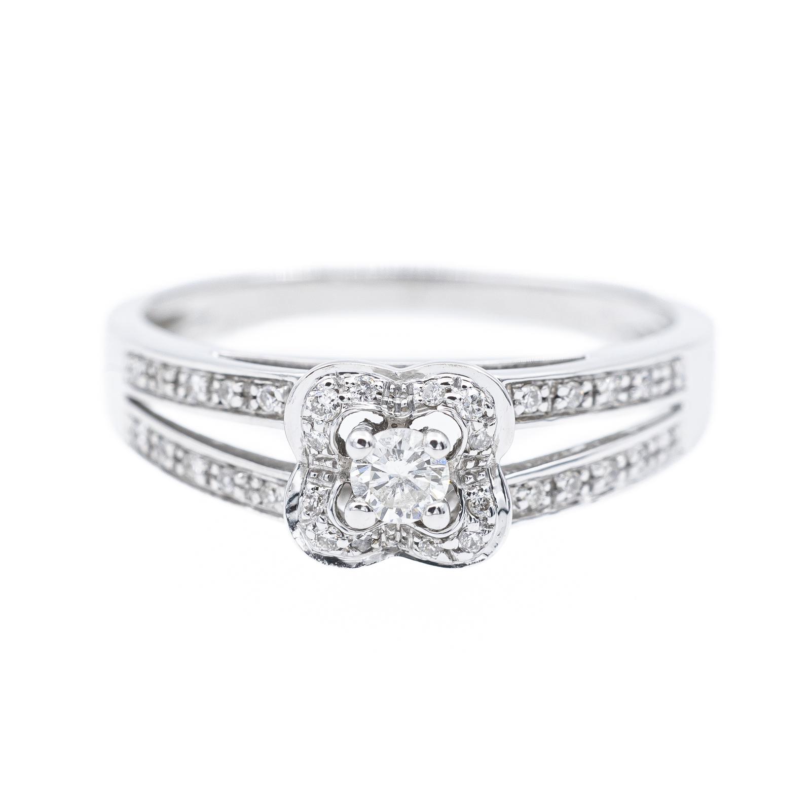 Mauboussin Bague Solitaire Chance of Love Or blanc Diamant