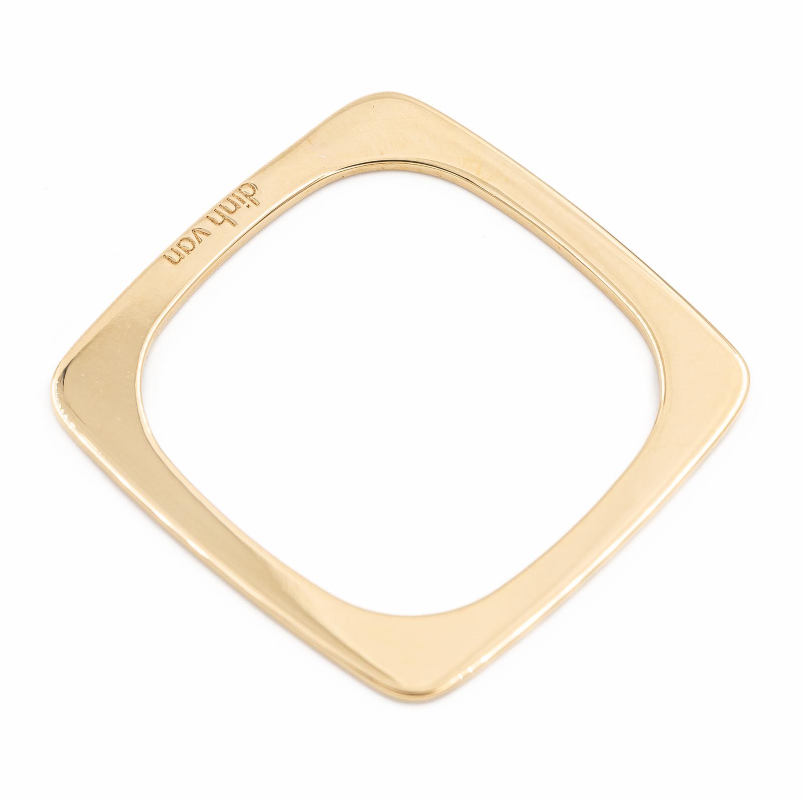 Dinh Van Yellow Gold Impression Pendant