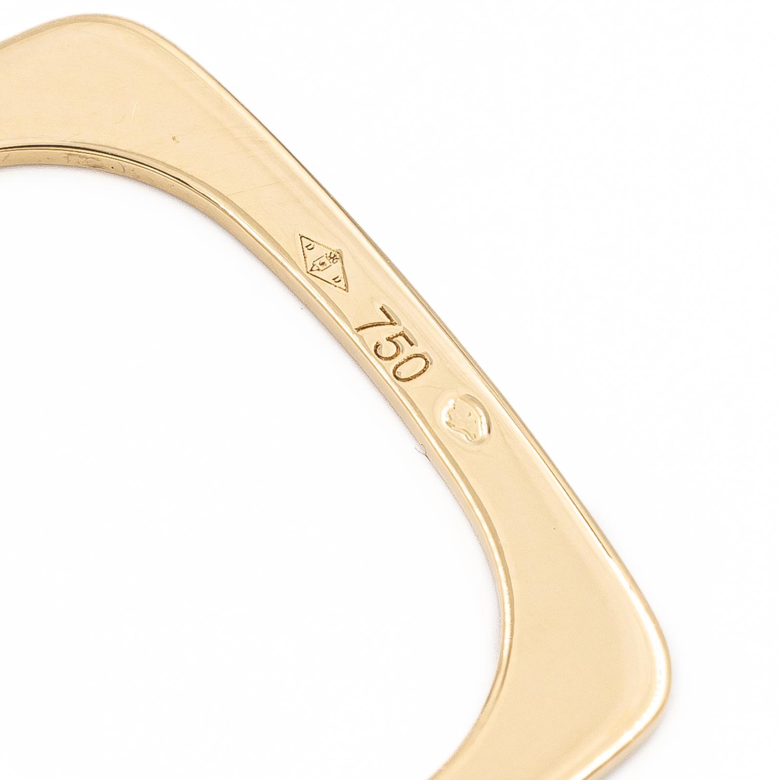 Dinh Van Yellow Gold Impression Pendant