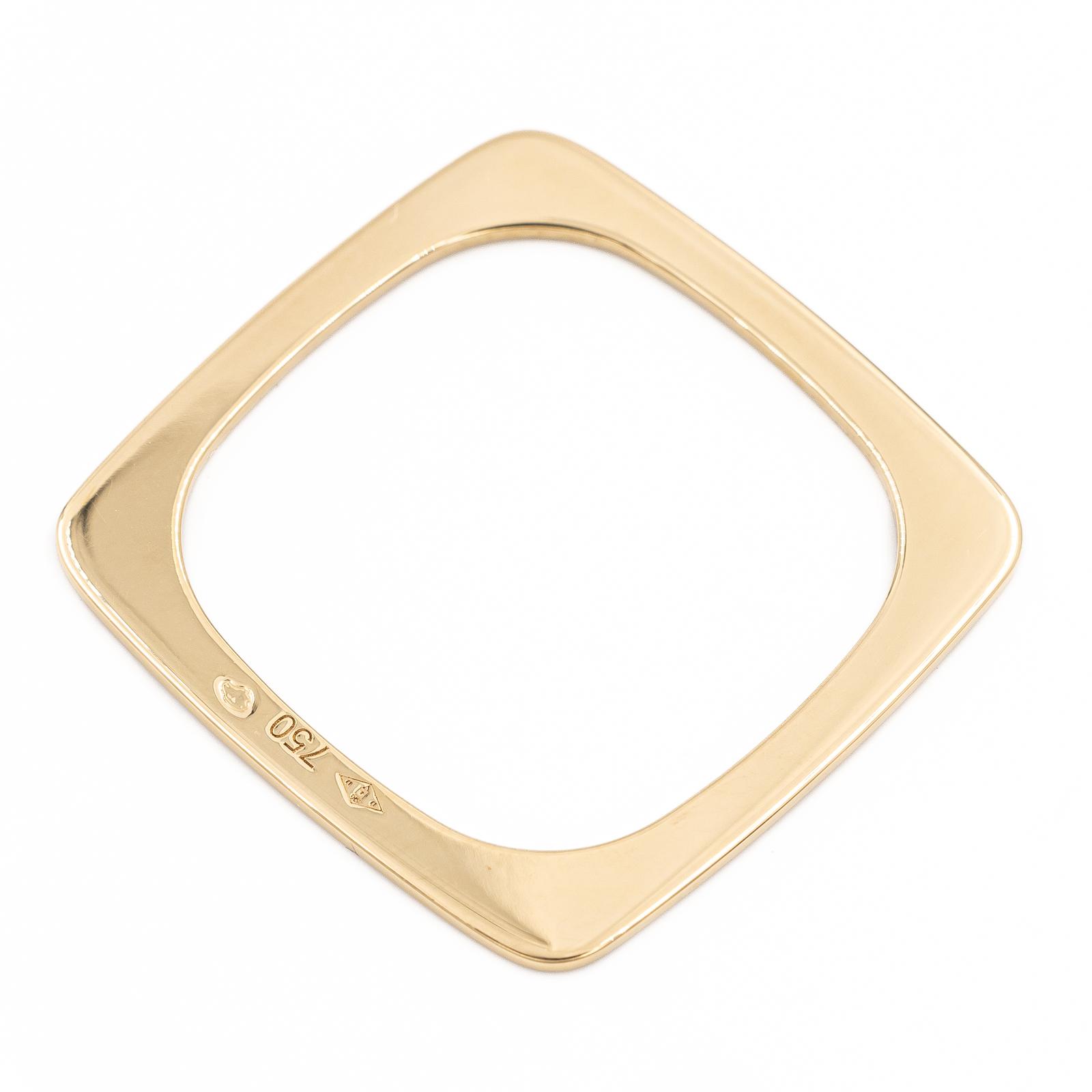 Dinh Van Yellow Gold Impression Pendant