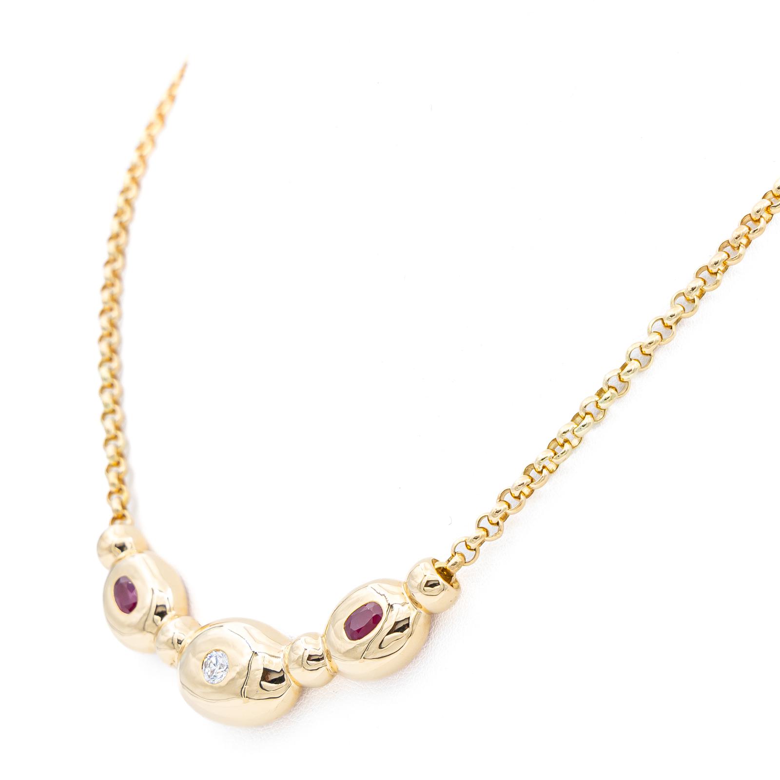 Fred Yellow Gold Diamond Chain Link Necklace
