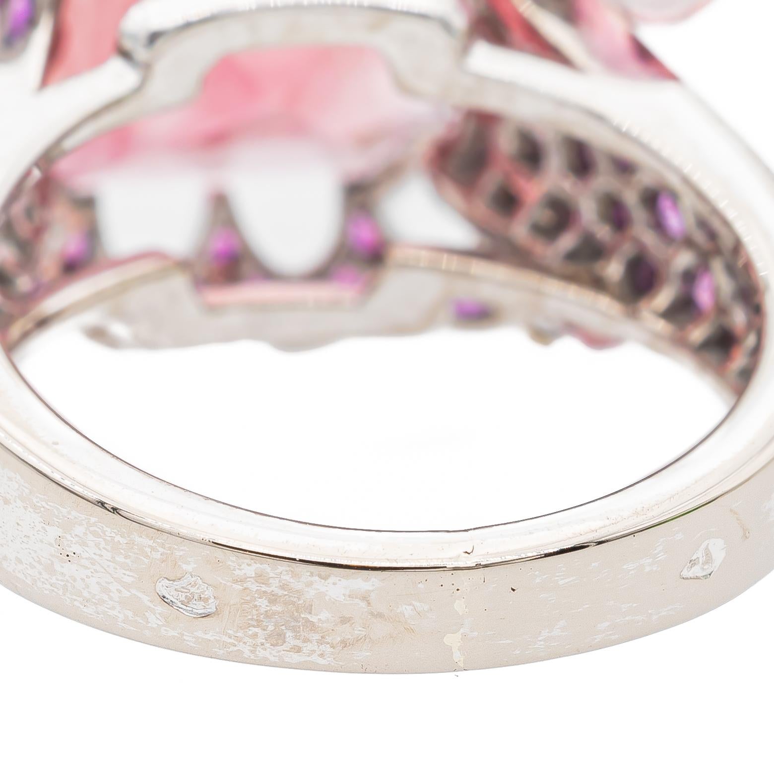 Boucheron Cocktail Ring White Gold Tourmaline