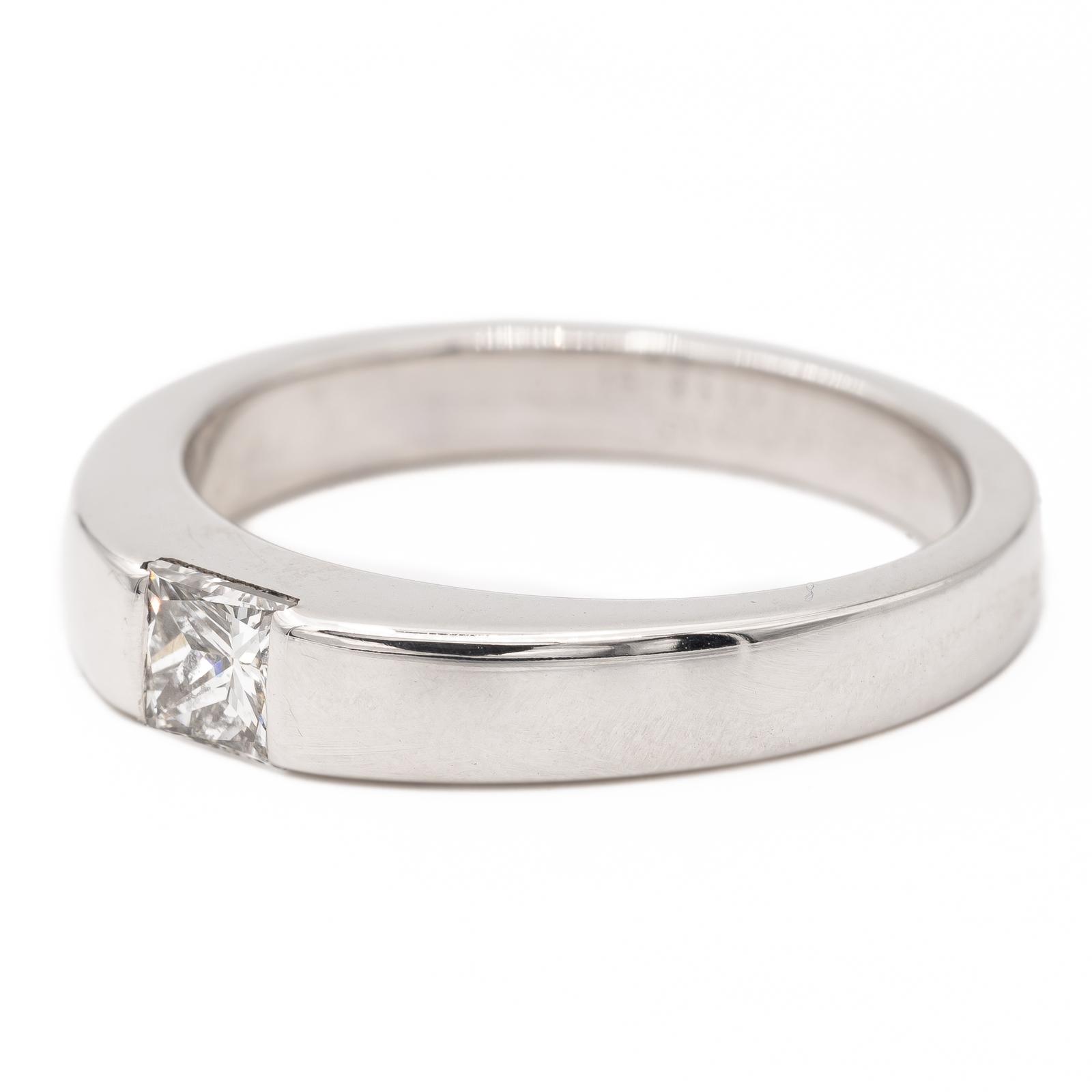 Cartier Tank Solitaire Ring White Gold Diamond