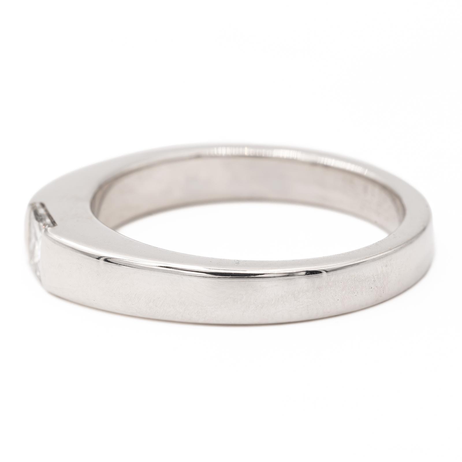 Cartier Tank Solitaire Ring White Gold Diamond
