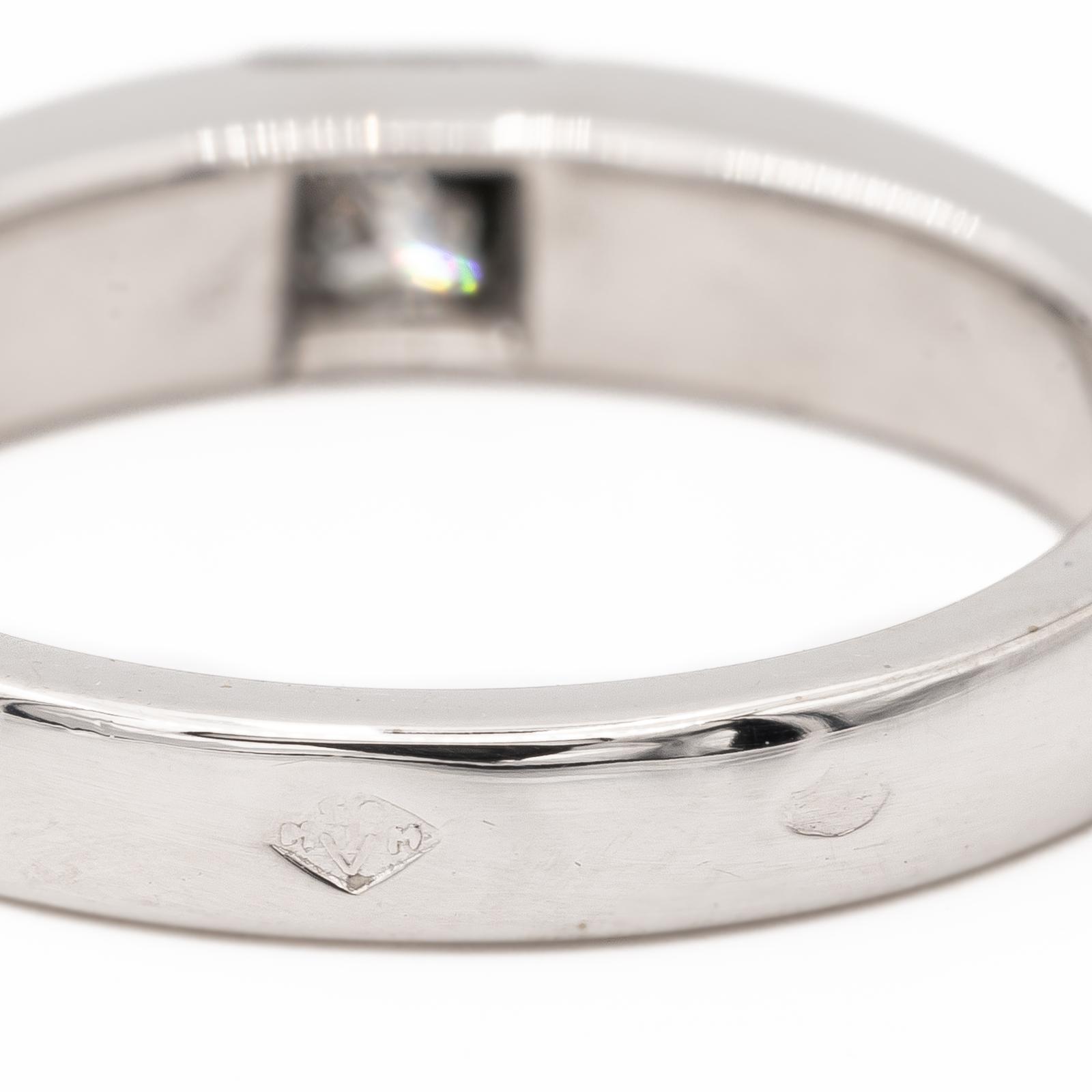 Cartier Tank Solitaire Ring White Gold Diamond