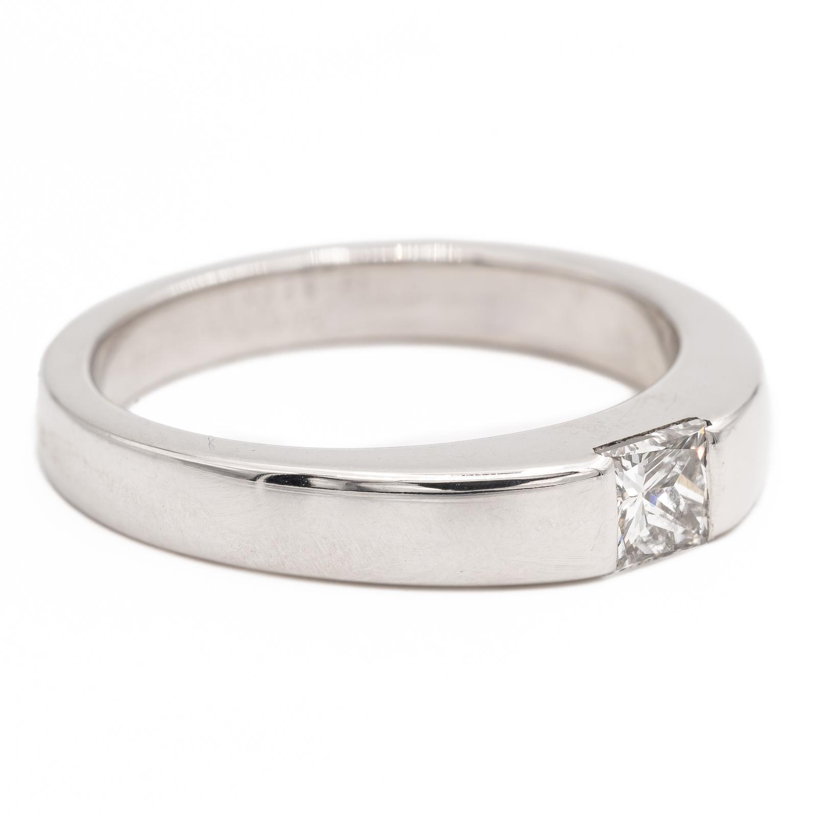 Cartier Tank Solitaire Ring White Gold Diamond