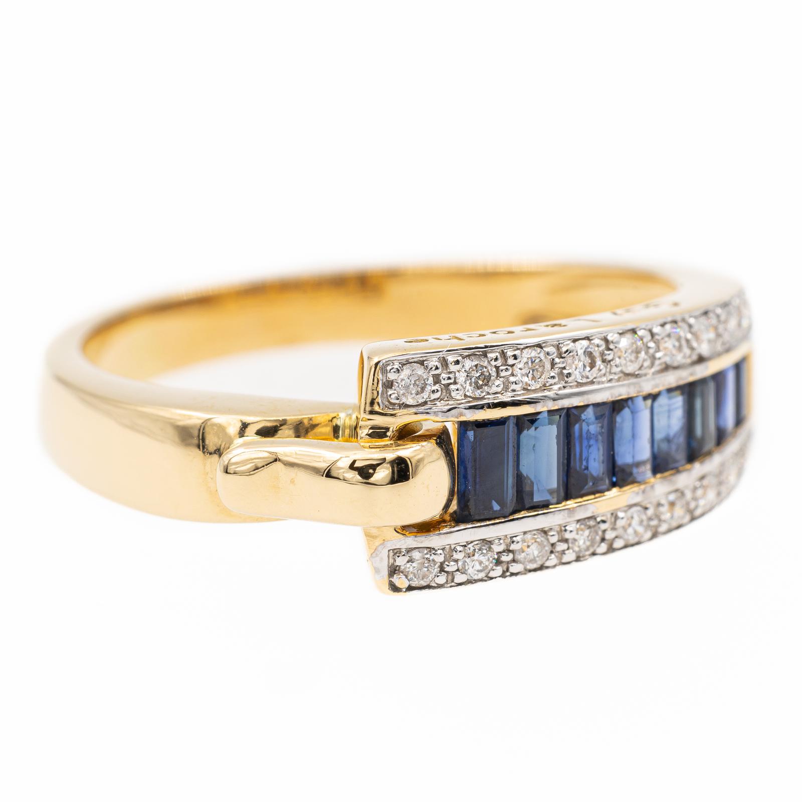 Guy Laroche Yellow Gold Sapphire Ring