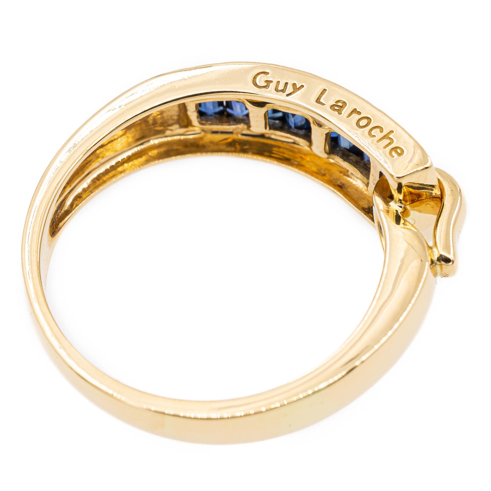 Guy Laroche Yellow Gold Sapphire Ring