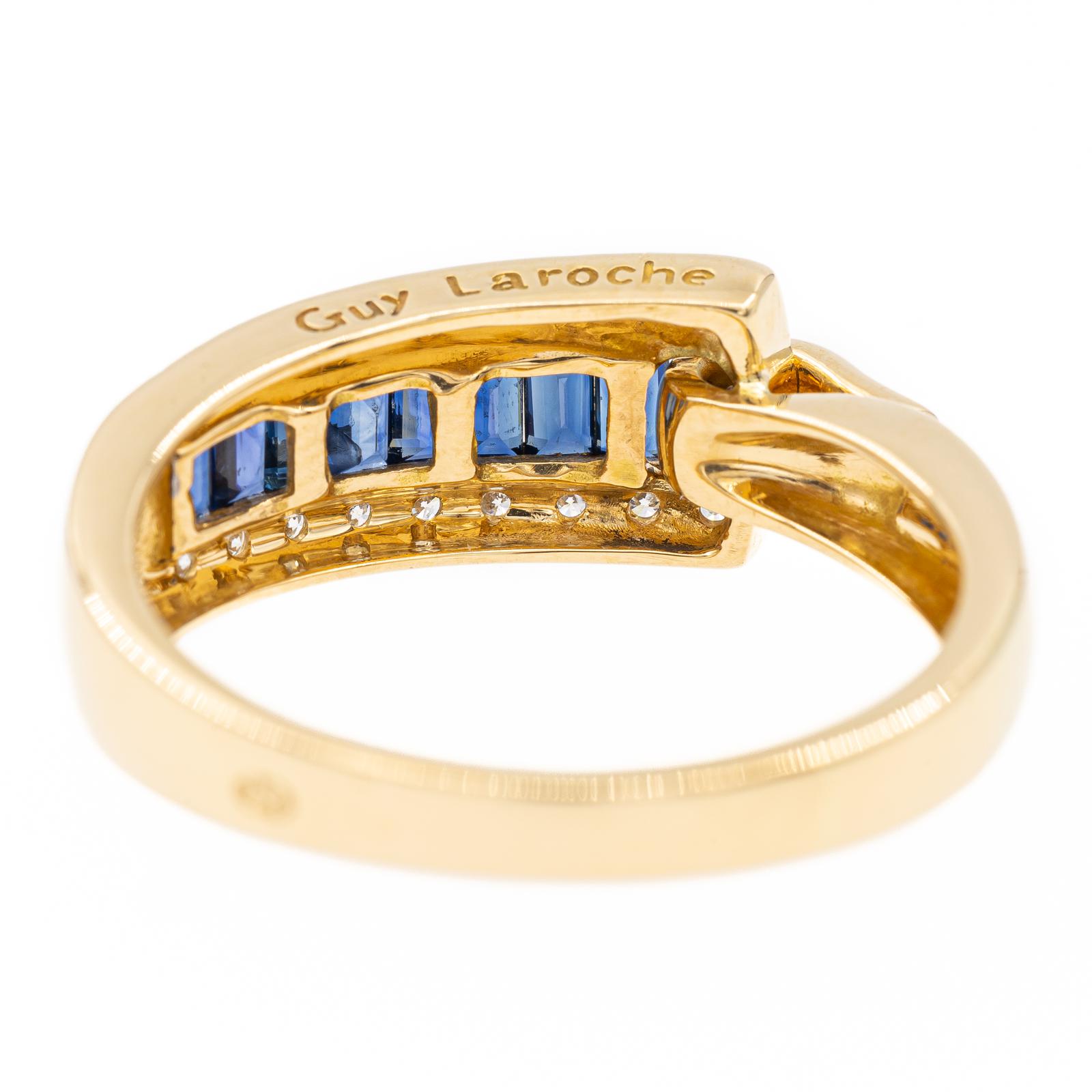Guy Laroche Yellow Gold Sapphire Ring