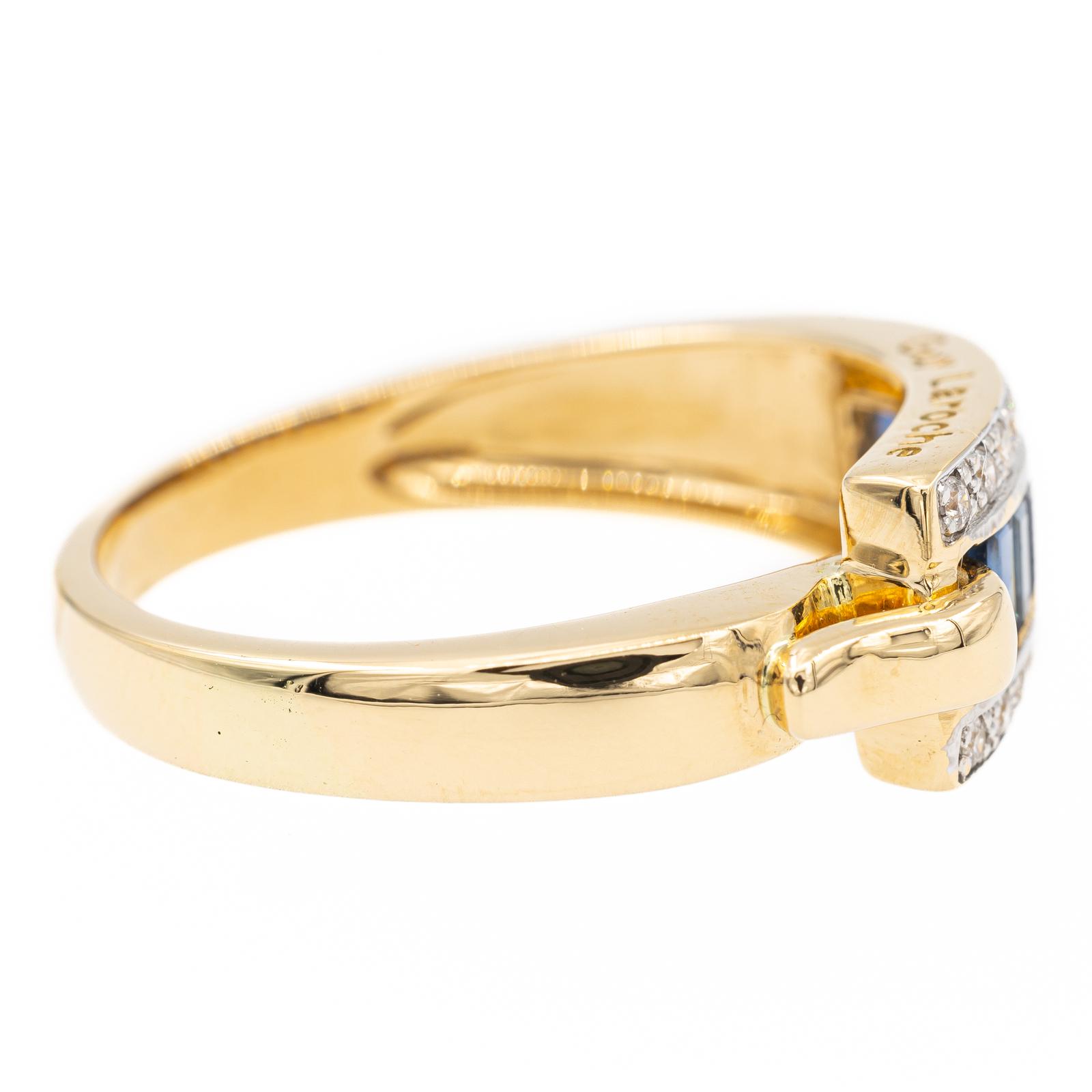Guy Laroche Yellow Gold Sapphire Ring