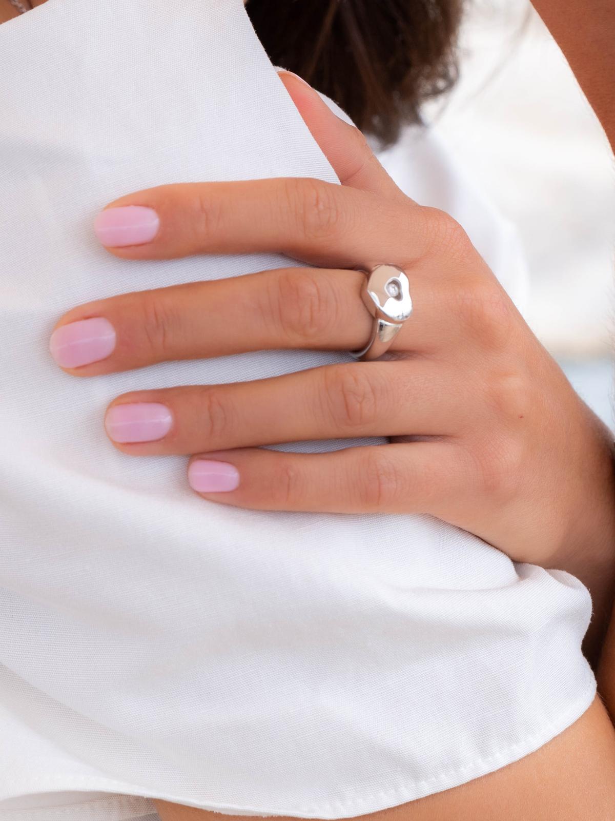 Chopard Bague Happy Diamonds Or blanc Diamant