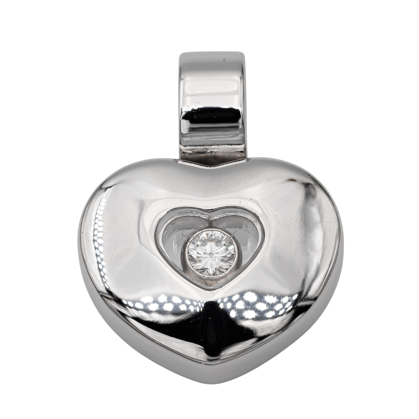Chopard Pendentif Cœur Happy Diamonds Or blanc Diamant
