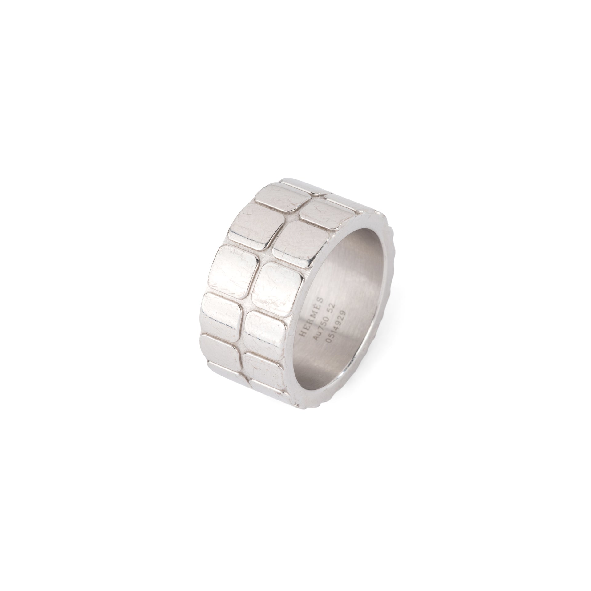 Hermès ring in white gold