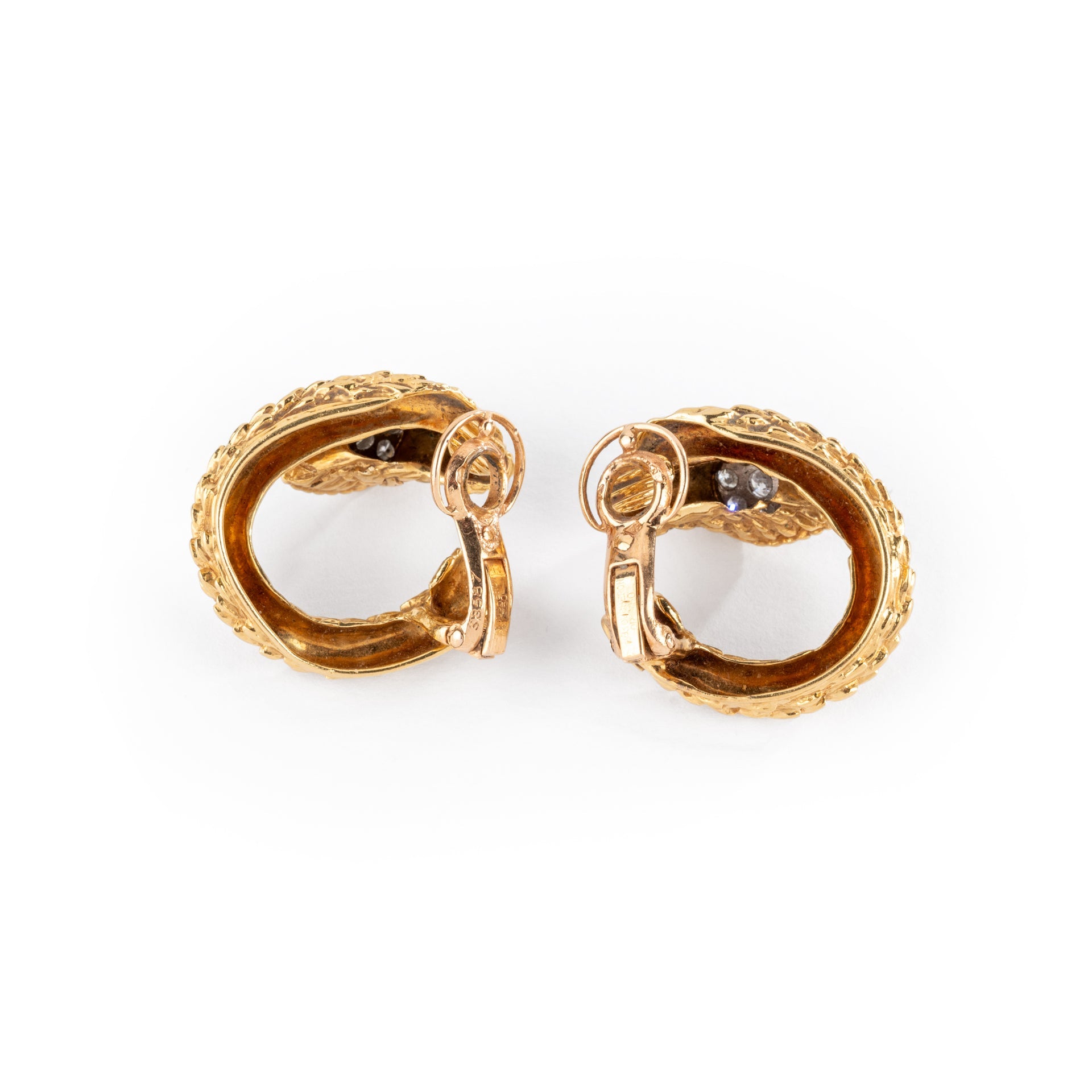 Yellow gold and diamond earrings from Maison Boucheron, Serpent Bohème model