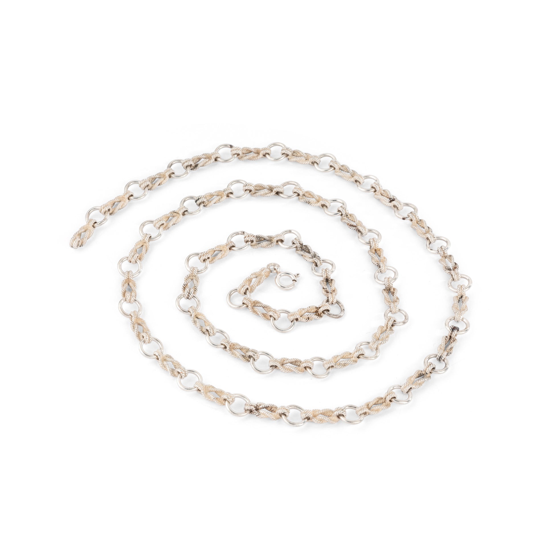 Silver necklace from Hermes, sailor knots, Audierne model