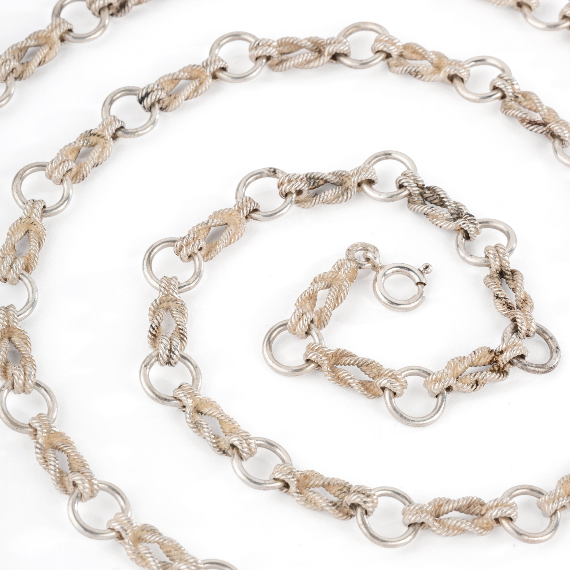 Silver necklace from Hermes, sailor knots, Audierne model
