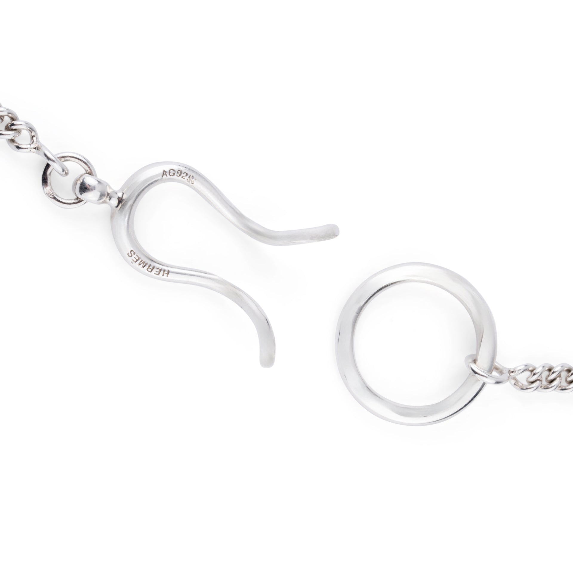 Hermès silver necklace