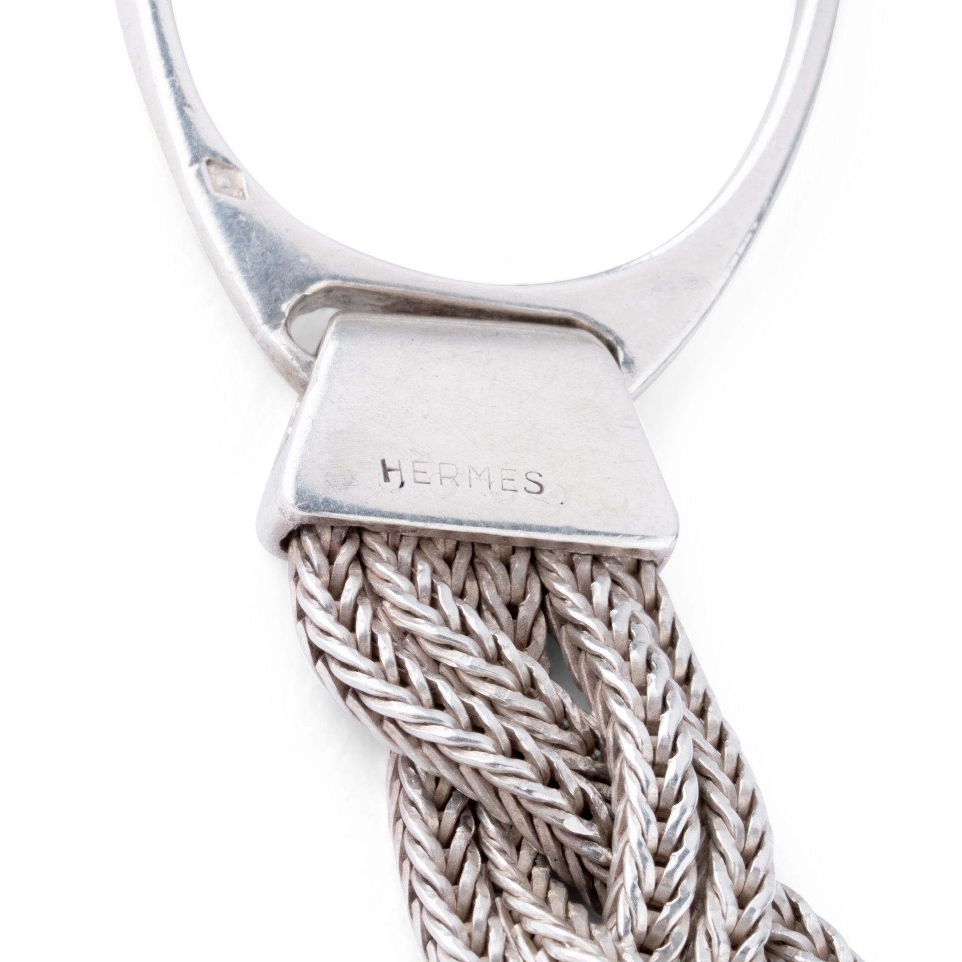 Hermès silver bracelet with stirrup clasp