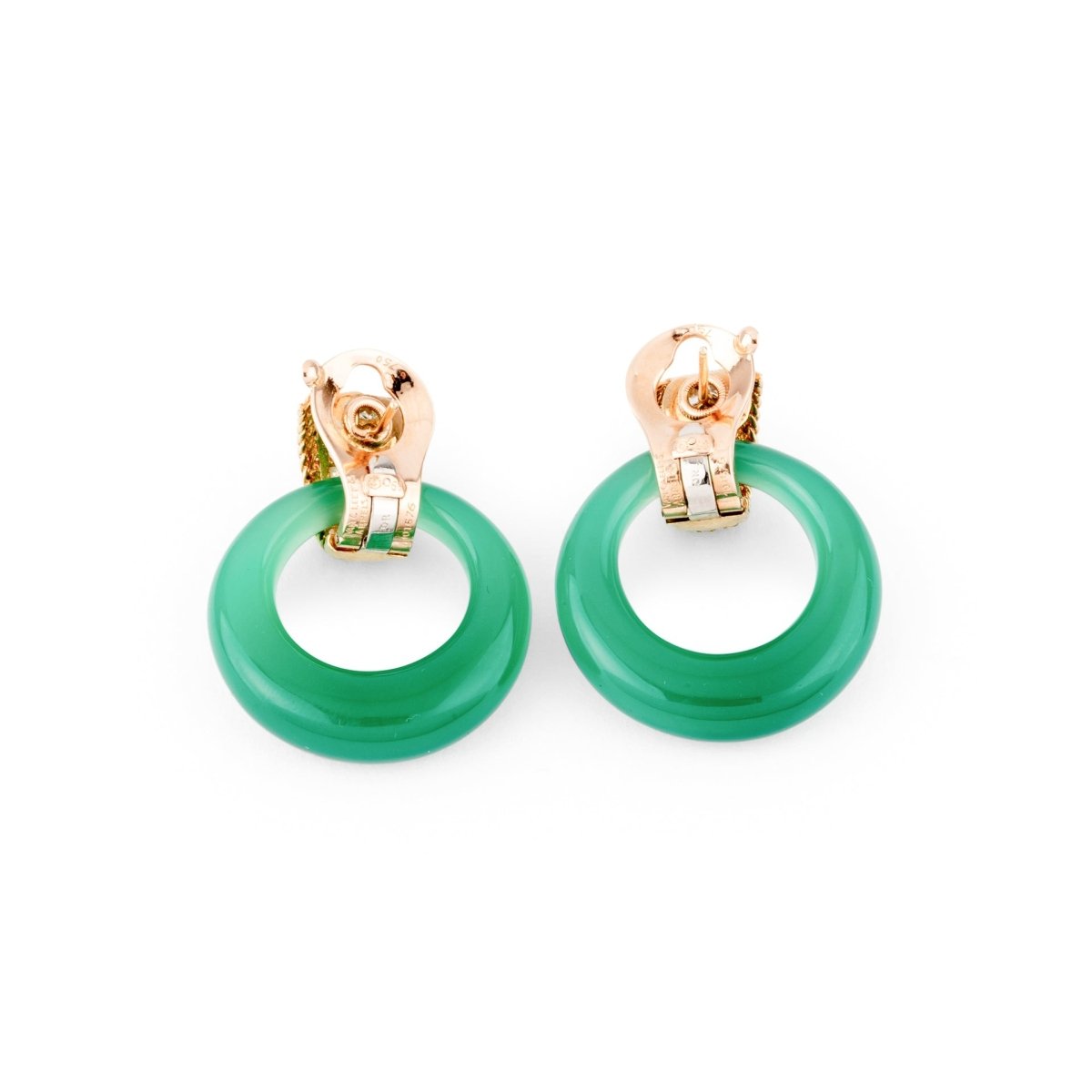 Boucles d'oreilles de la maison Van Cleef & Arpel en or jaune et diamants - Maison Eloe