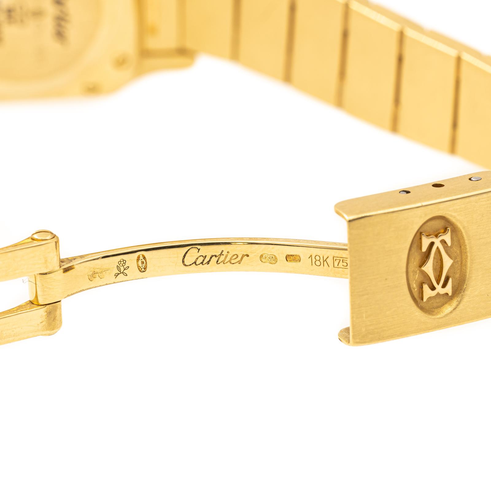 Cartier Santos Automatic Watch Yellow Gold Diamond