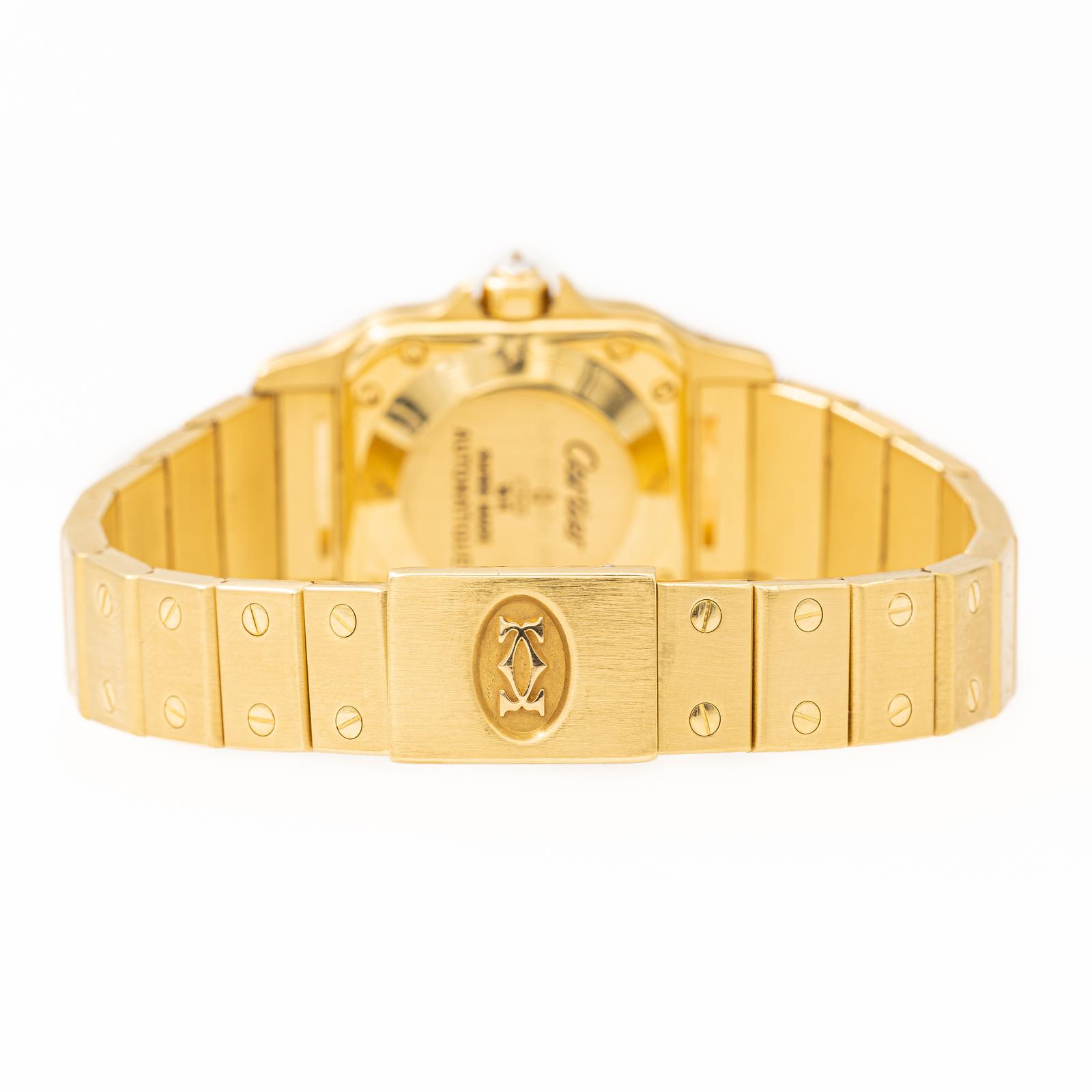 Cartier Santos Automatic Watch Yellow Gold Diamond