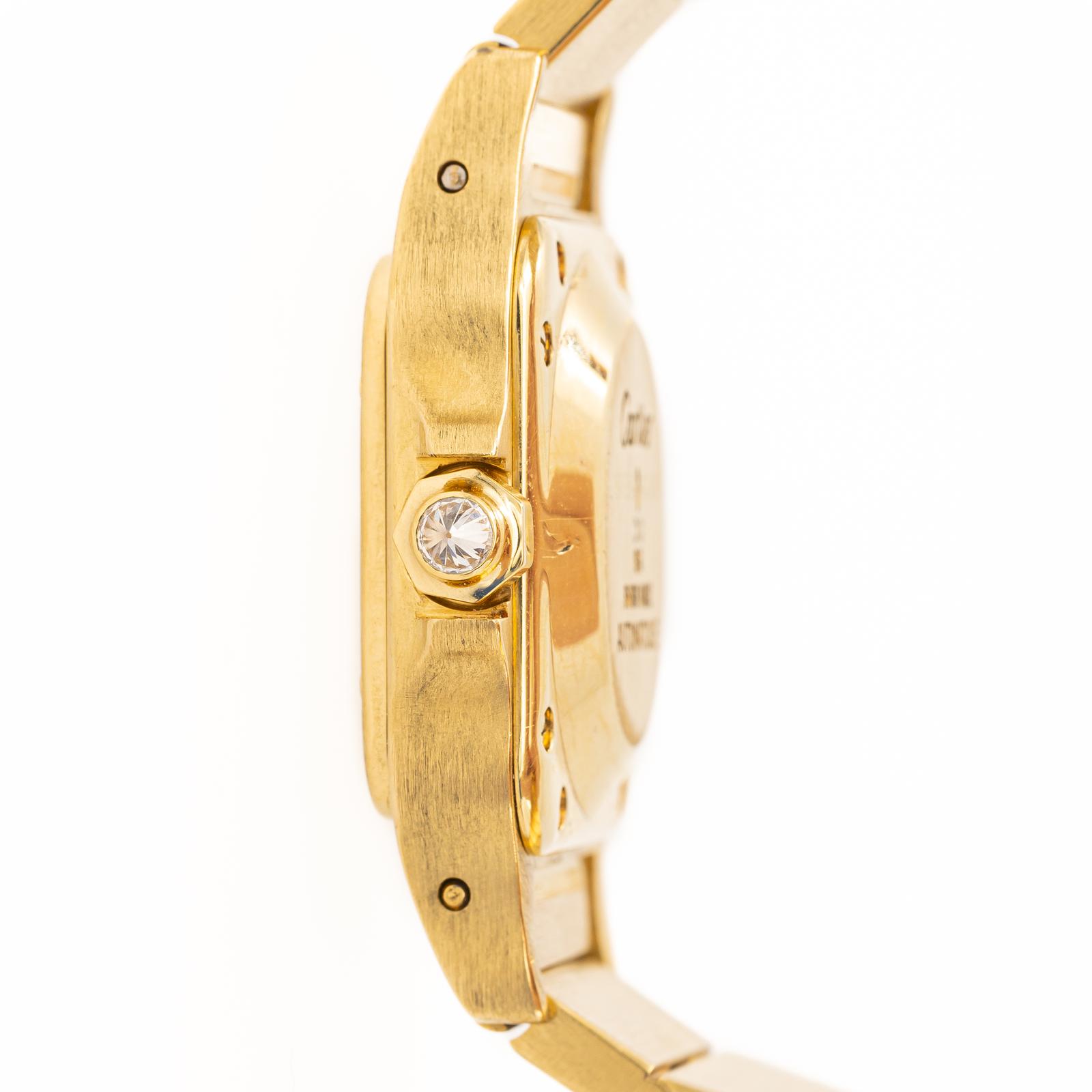 Cartier Santos Automatic Watch Yellow Gold Diamond