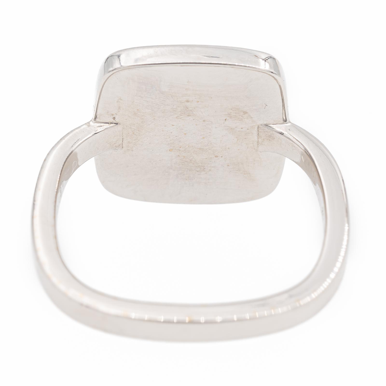 Dinh Van Impression Ring White Gold Mother of Pearl