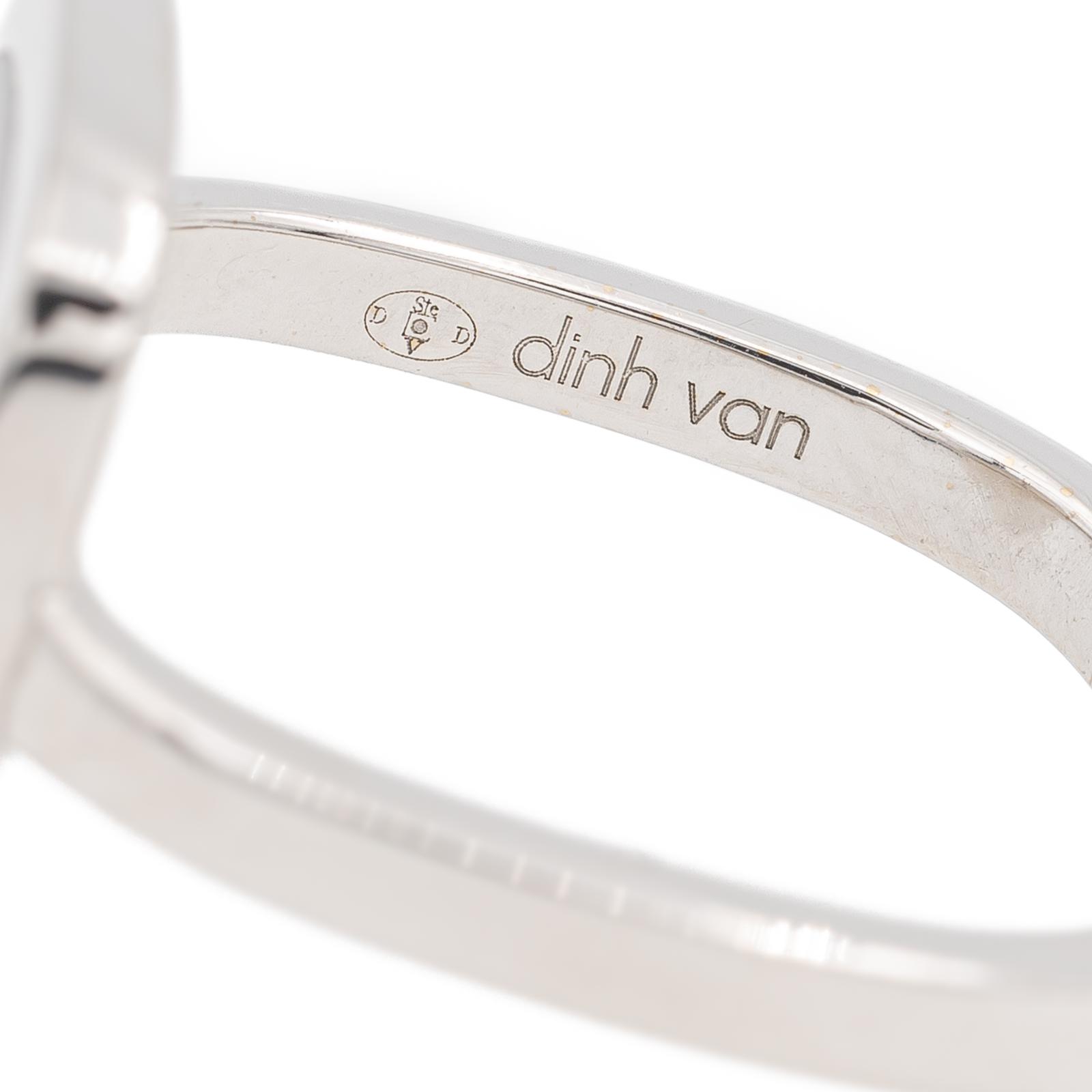 Dinh Van Impression Ring White Gold Mother of Pearl