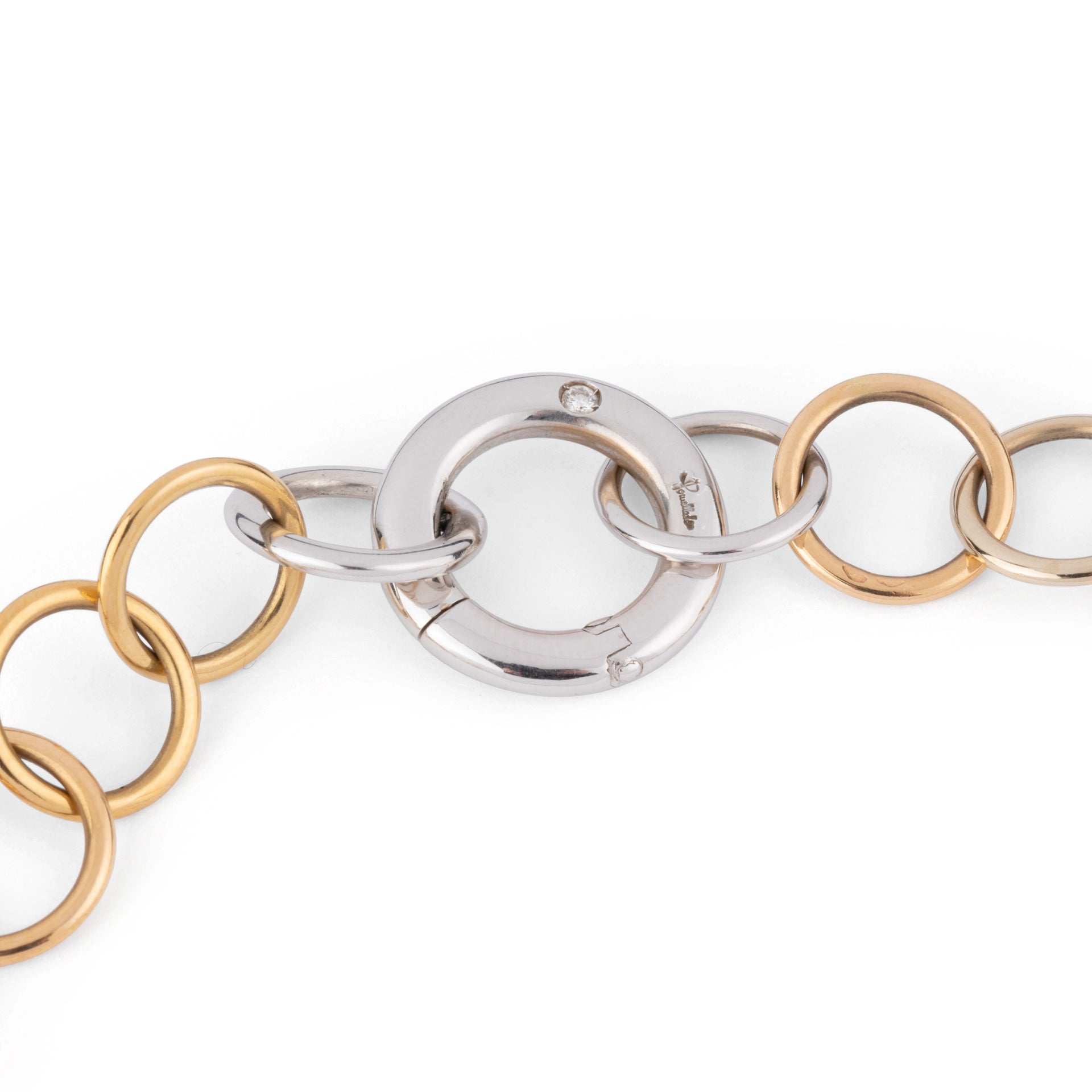 Pomellato Lucciole model necklace in yellow and white gold.