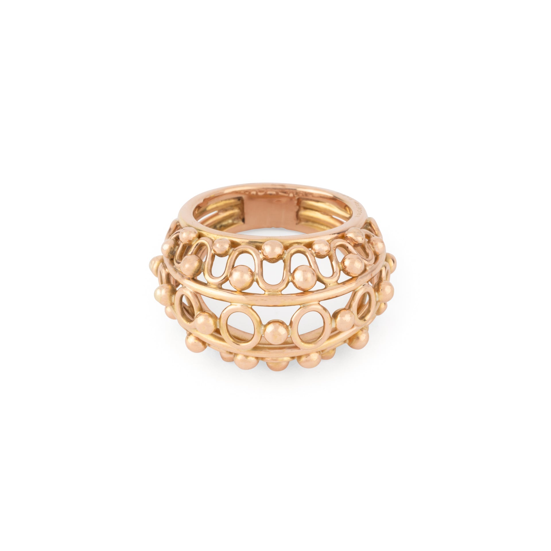 Boucheron, Bague boule vintage en or rose 18K