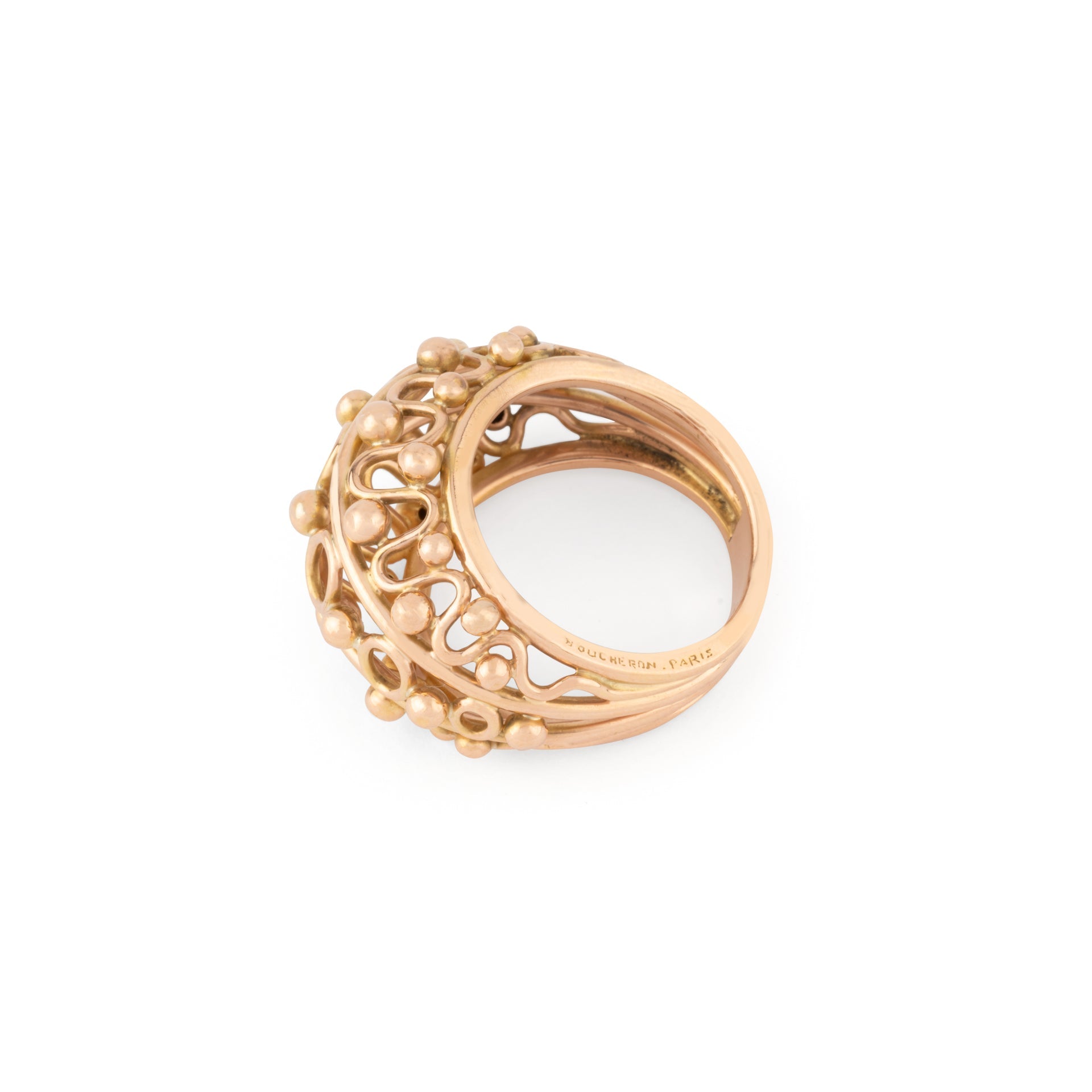 Boucheron, Vintage Ball Ring in 18K Rose Gold