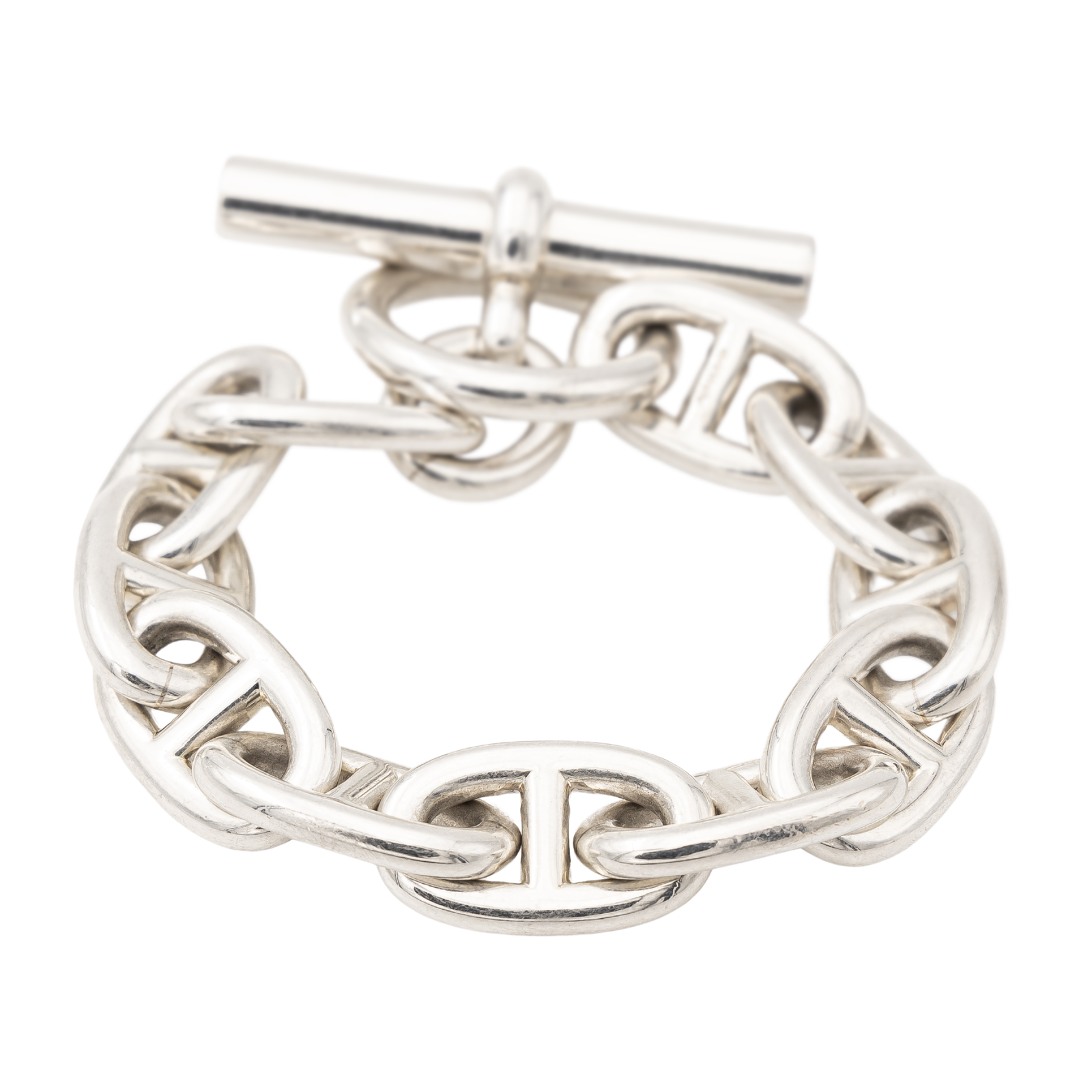 Hermès Silver Anchor Chain Bracelet