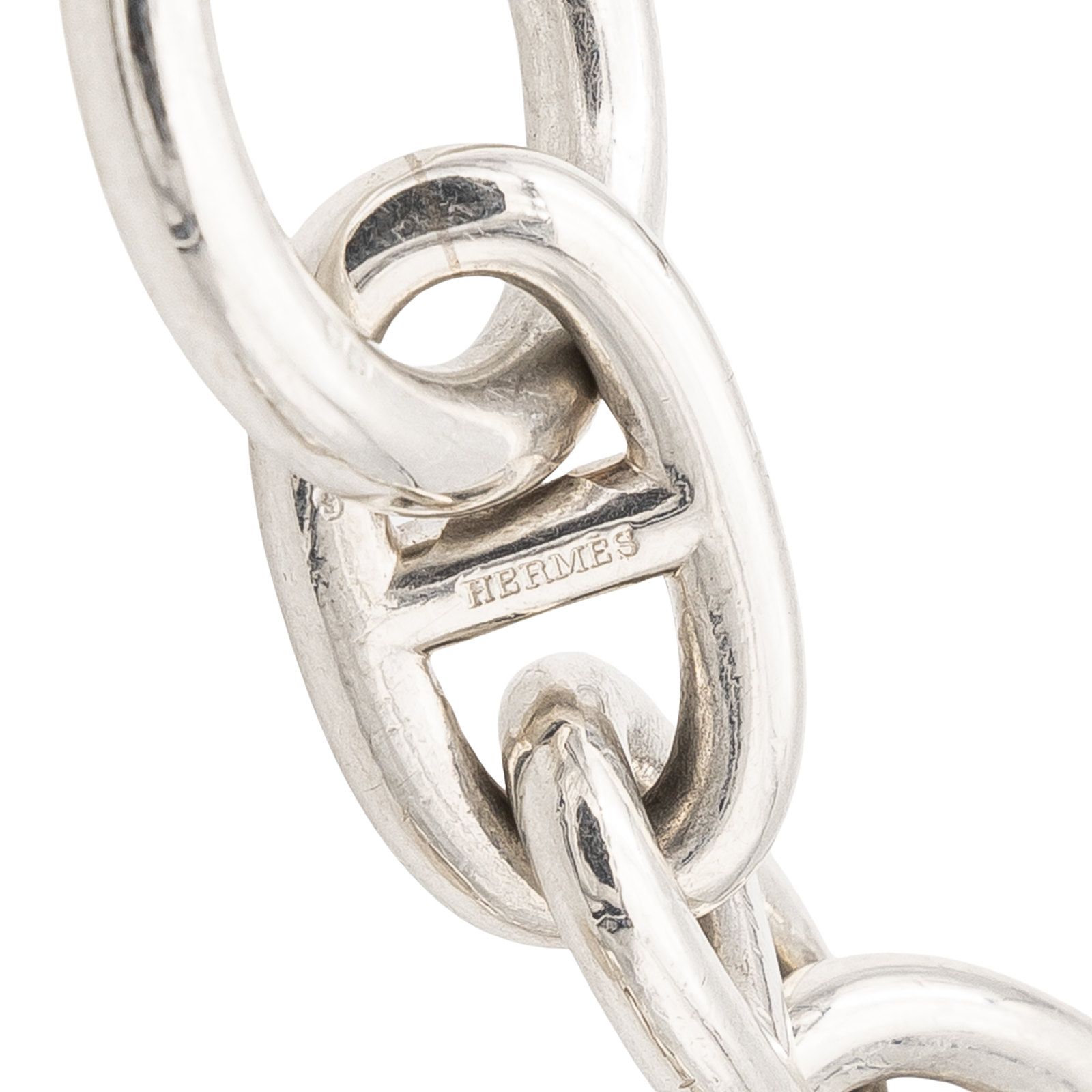 Hermès Silver Anchor Chain Bracelet
