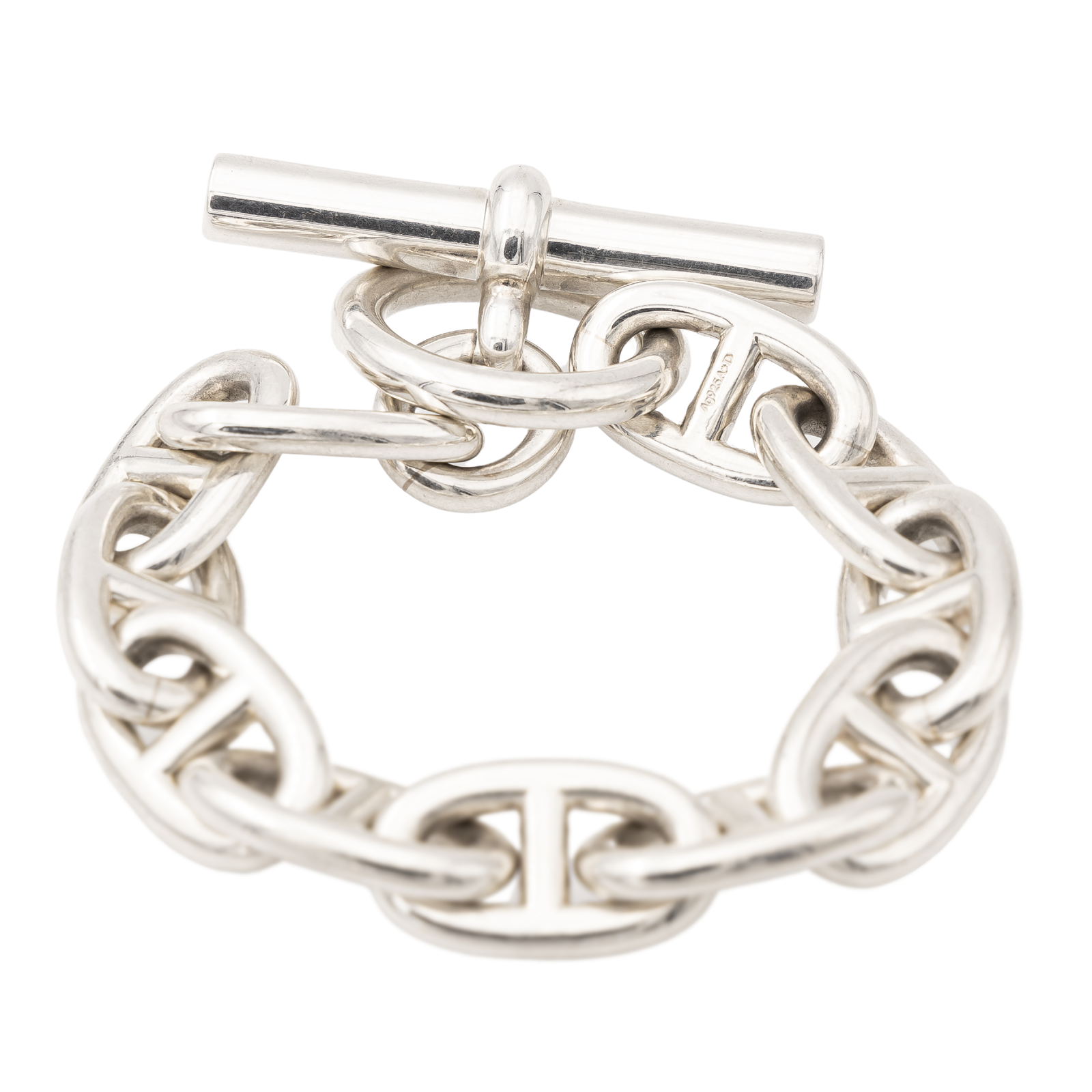 Hermès Silver Anchor Chain Bracelet