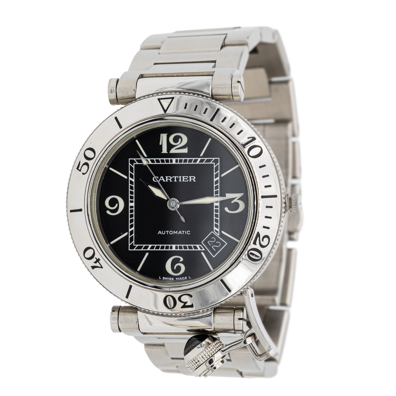 Cartier Pasha Steel Watch
