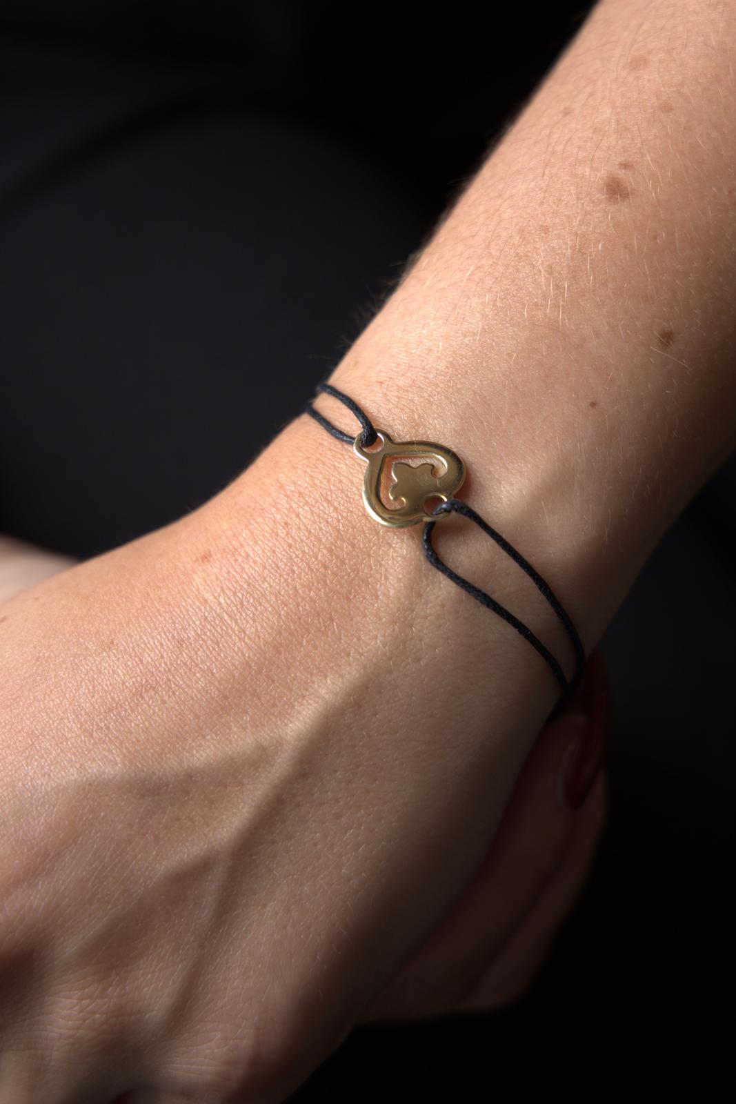 O.J. Perrin Bracelet Coeur Légendes Or jaune
