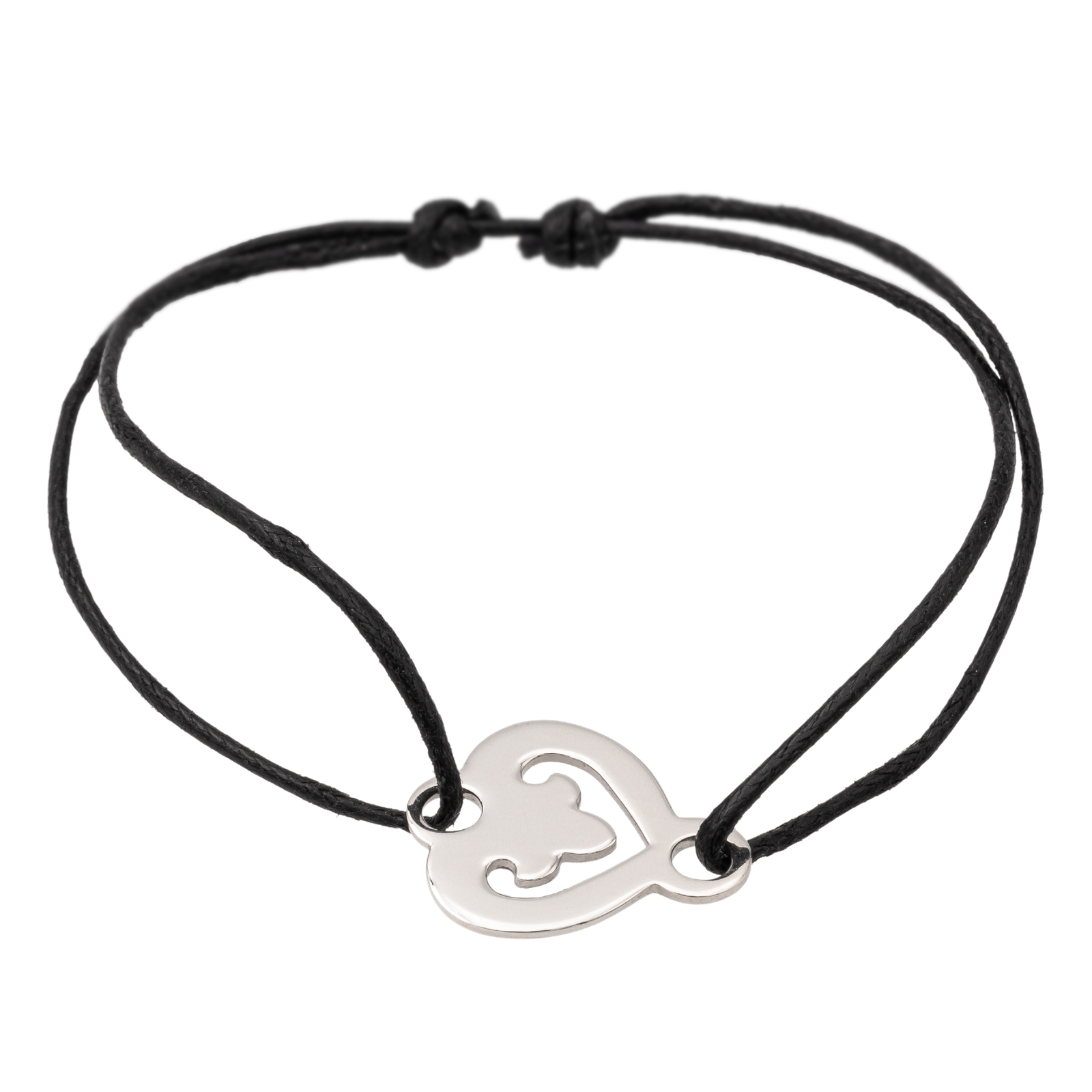 O.J. Perrin Bracelet Coeur légendes Or blanc